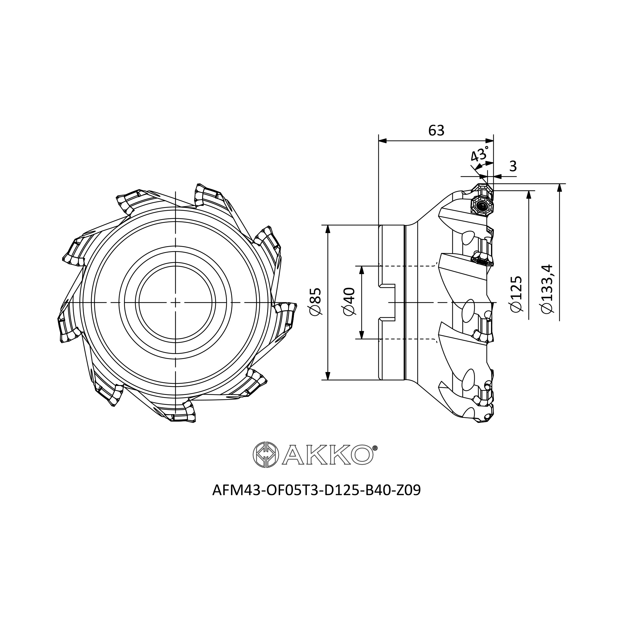 AKKO AFM43-OF05T3-D125-B40-Z09 — фото 3