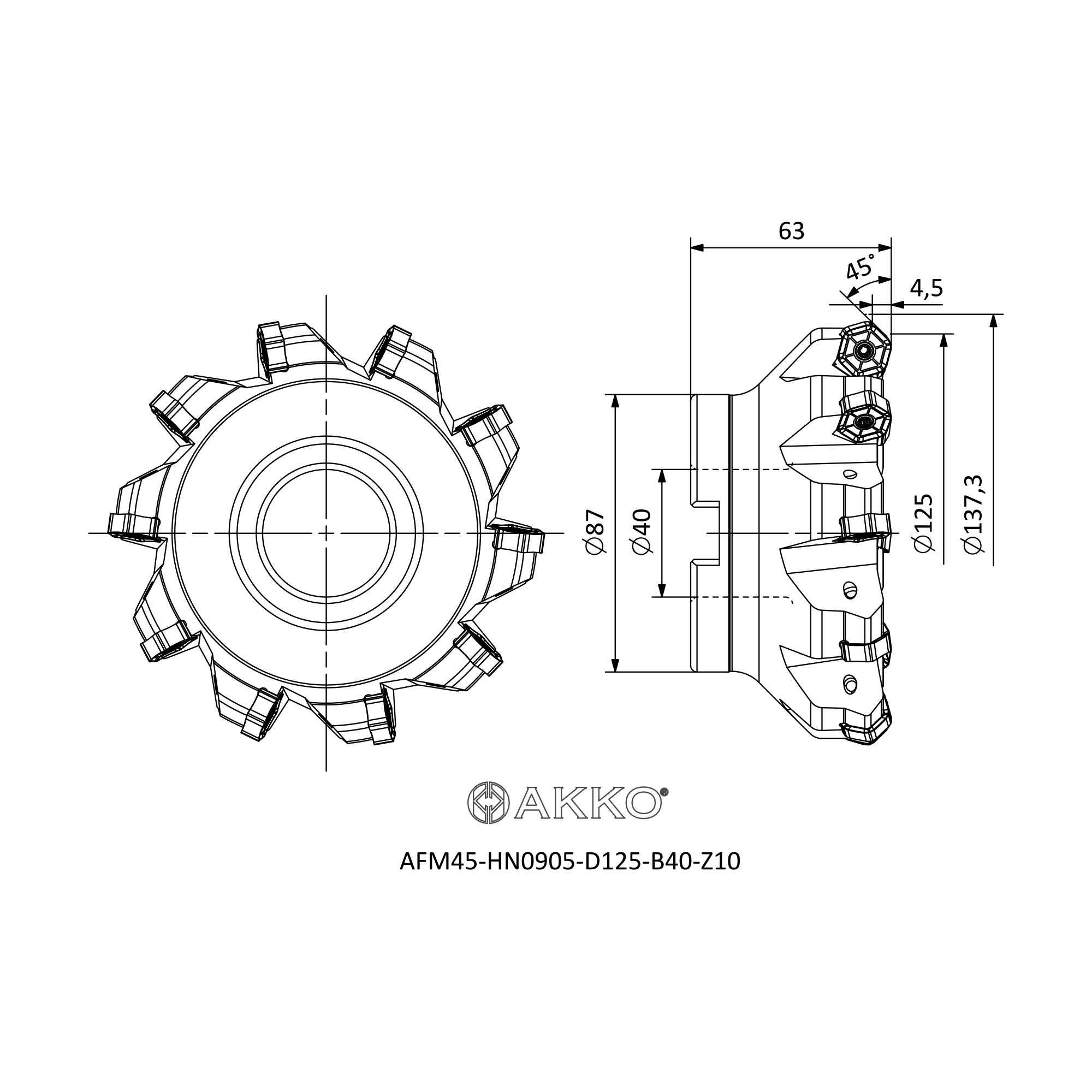 AKKO AFM45-HN0905-D125-B40-Z10 — фото 3