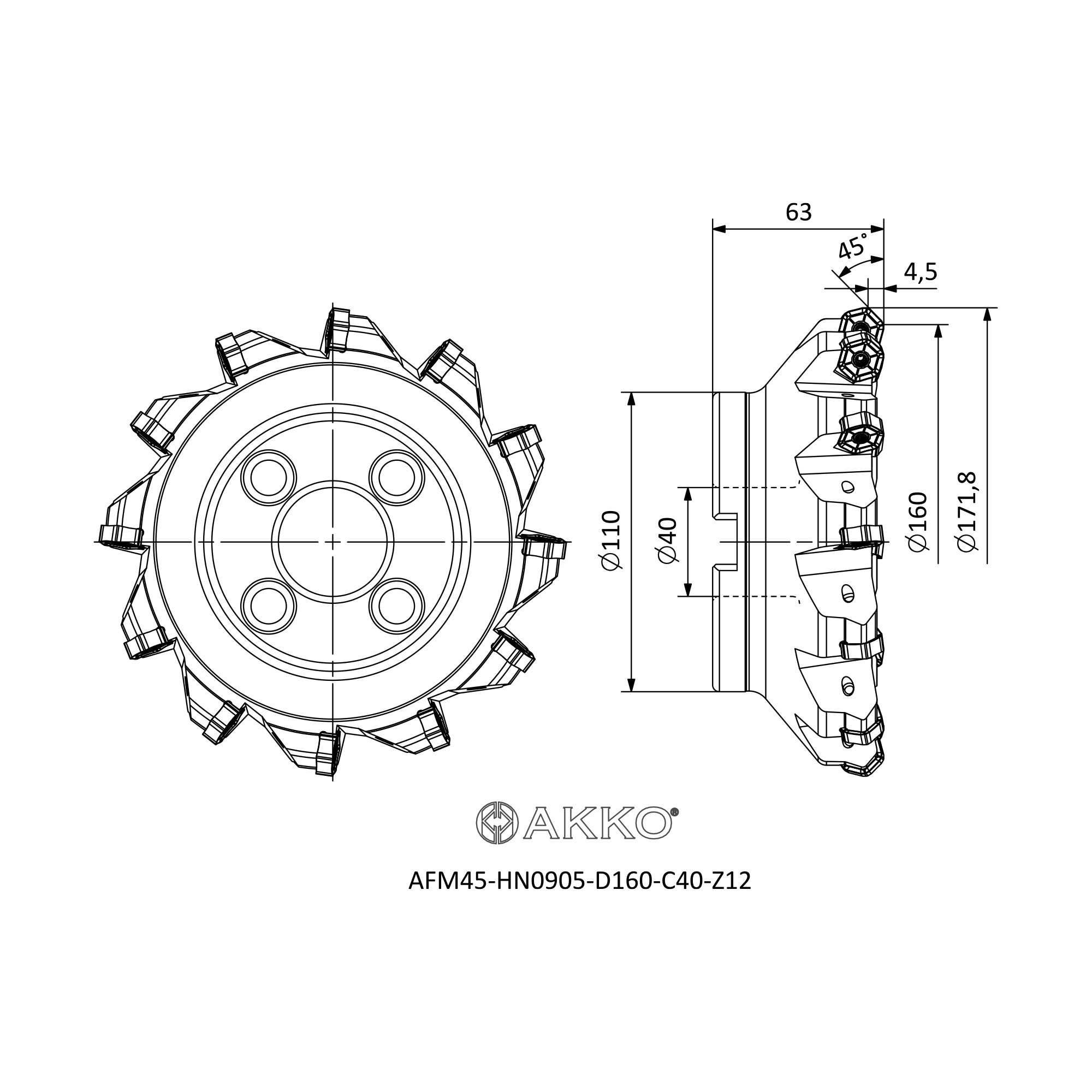 AKKO AFM45-HN0905-D160-C40-Z12 — фото 3