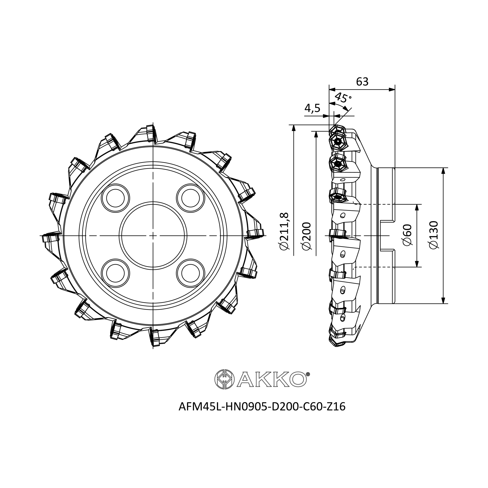 AKKO AFM45L-HN0905-D200-C60-Z16 — фото 3