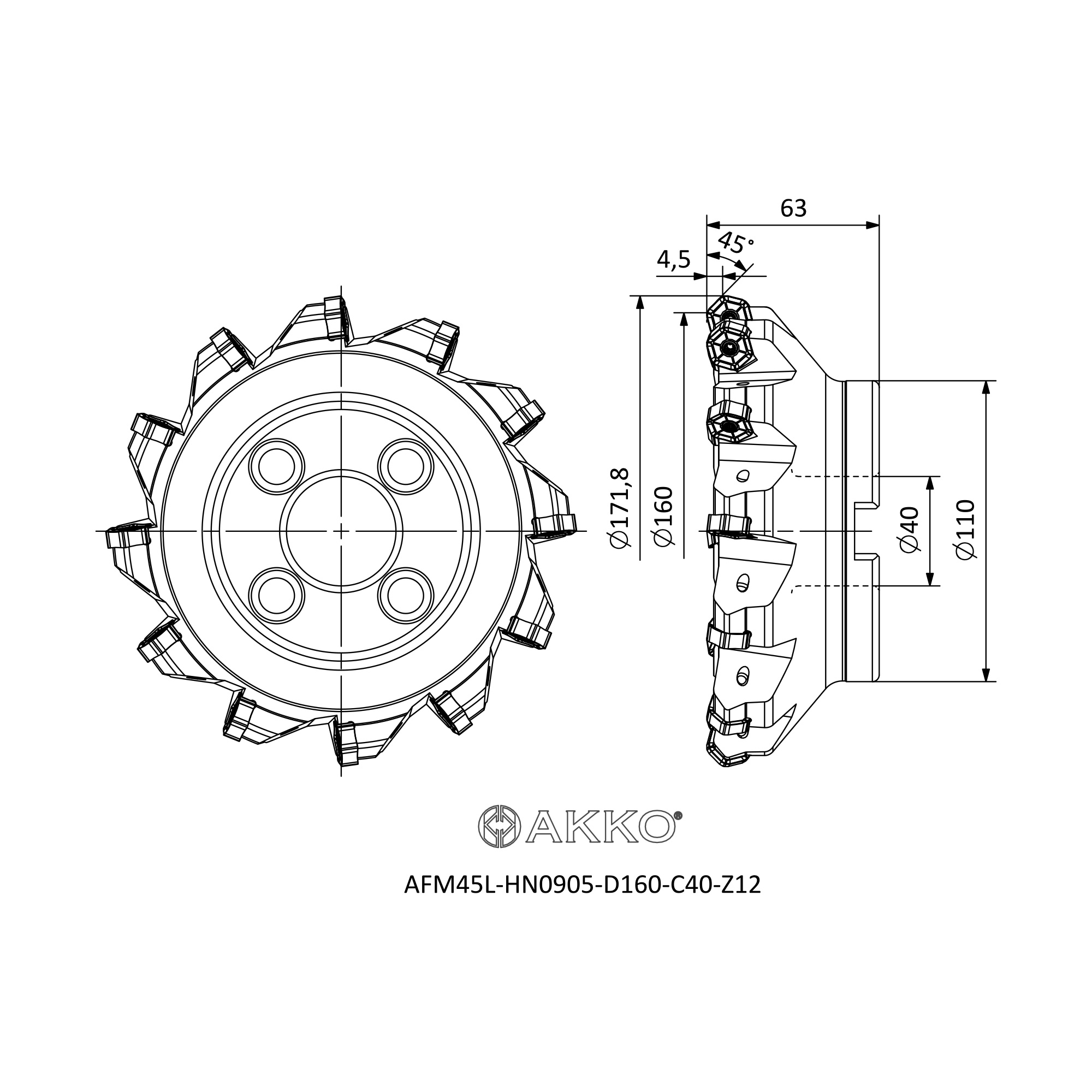 AKKO AFM45L-HN0905-D160-C40-Z12 — фото 3