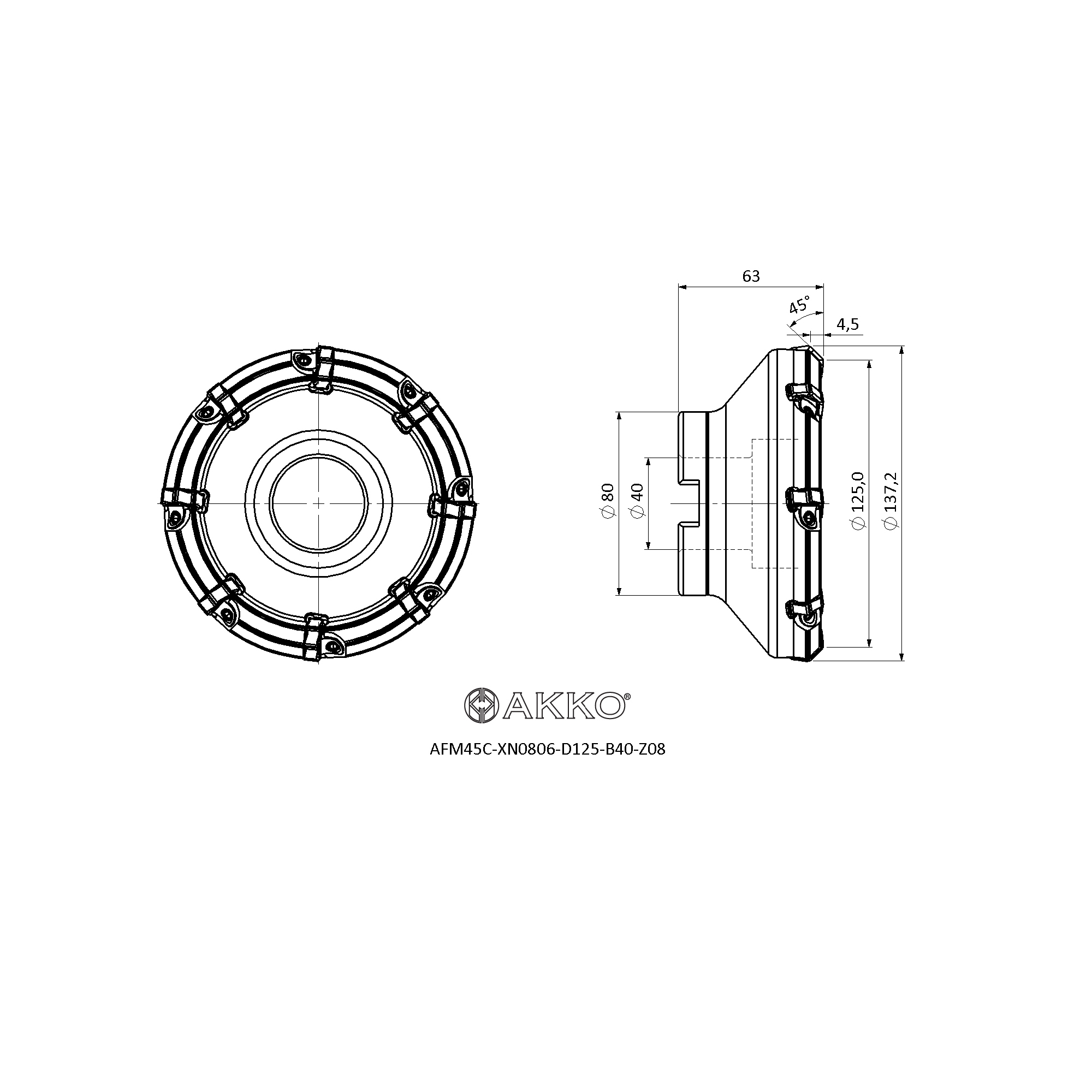AKKO AFM45C-XN0806-D125-B40-Z08 — фото 3