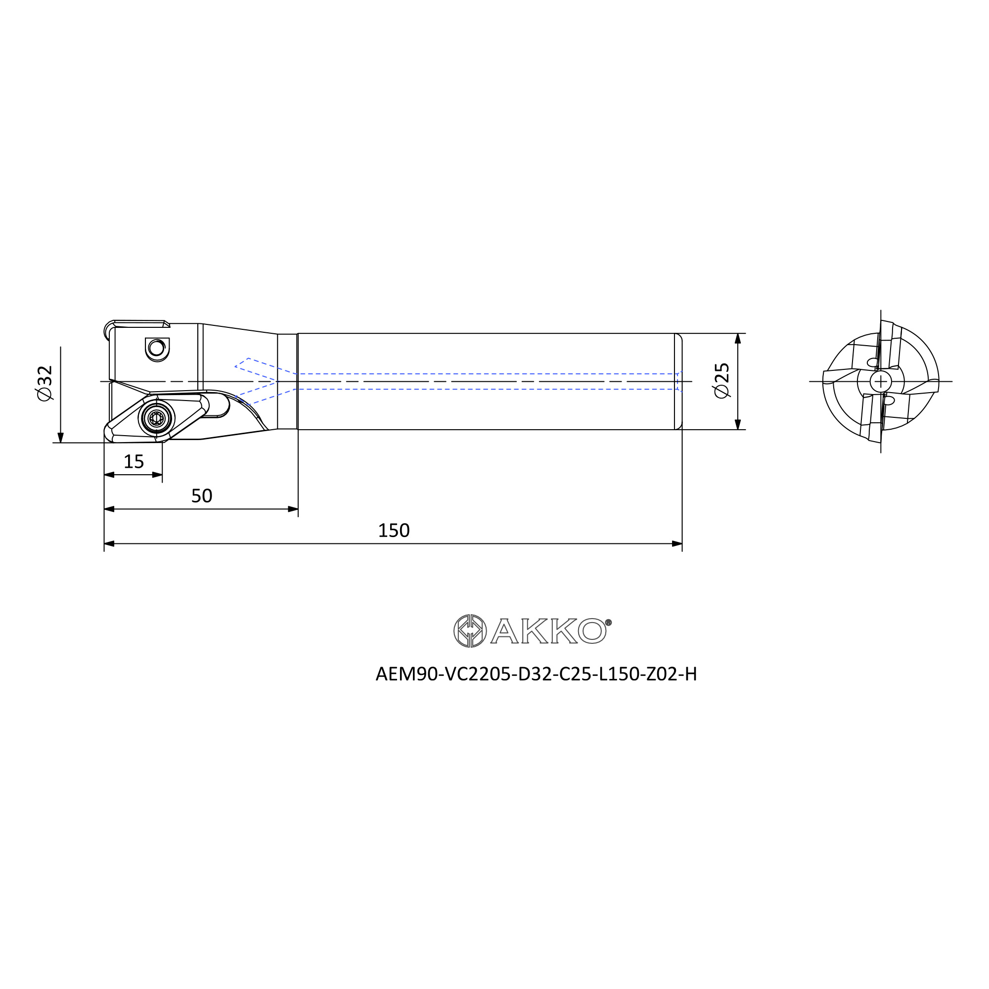 AKKO AEM90-VC2205-D32-C25-L150-Z02-H — фото 3
