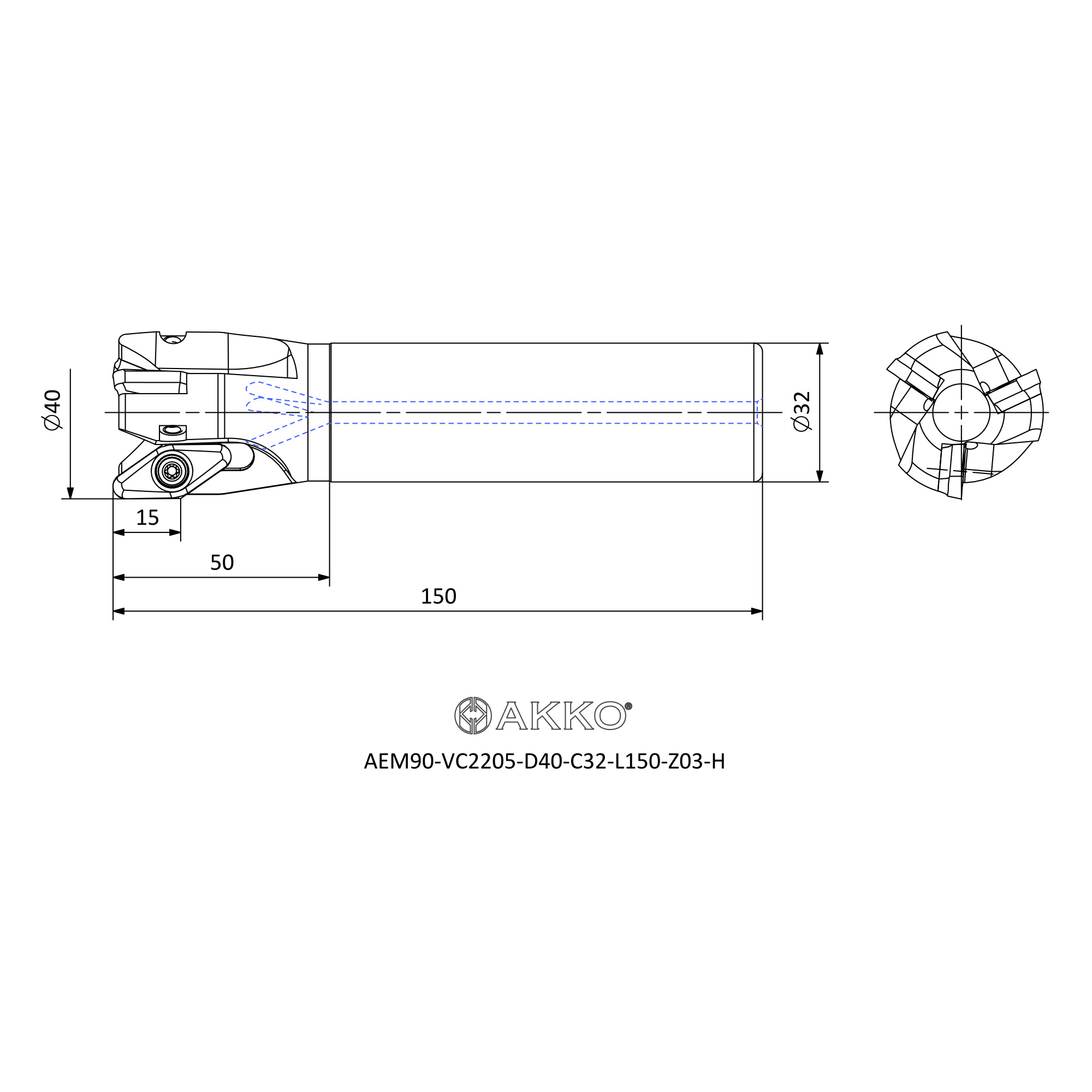 AKKO AEM90-VC2205-D40-C32-L150-Z03-H — фото 3