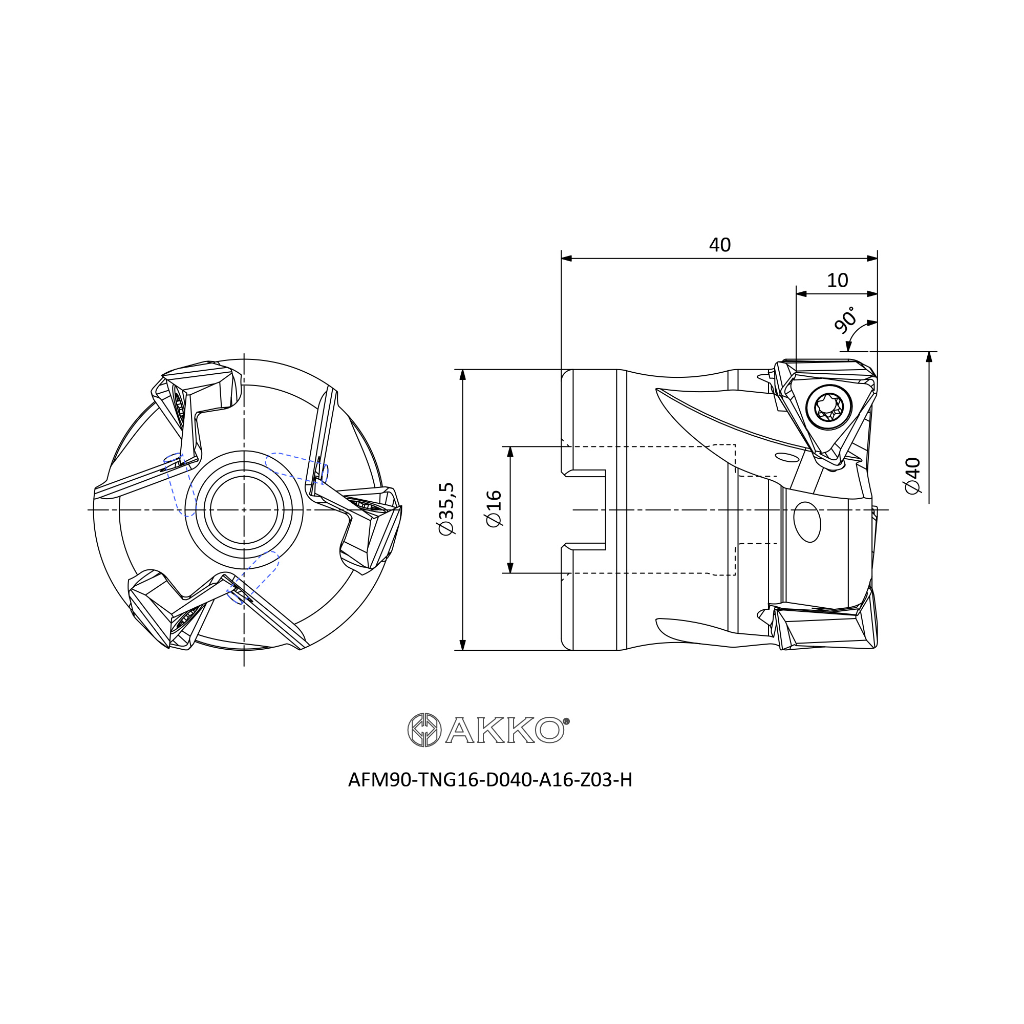 AKKO AFM90-TNG16-D040-A16-Z03-H — фото 3