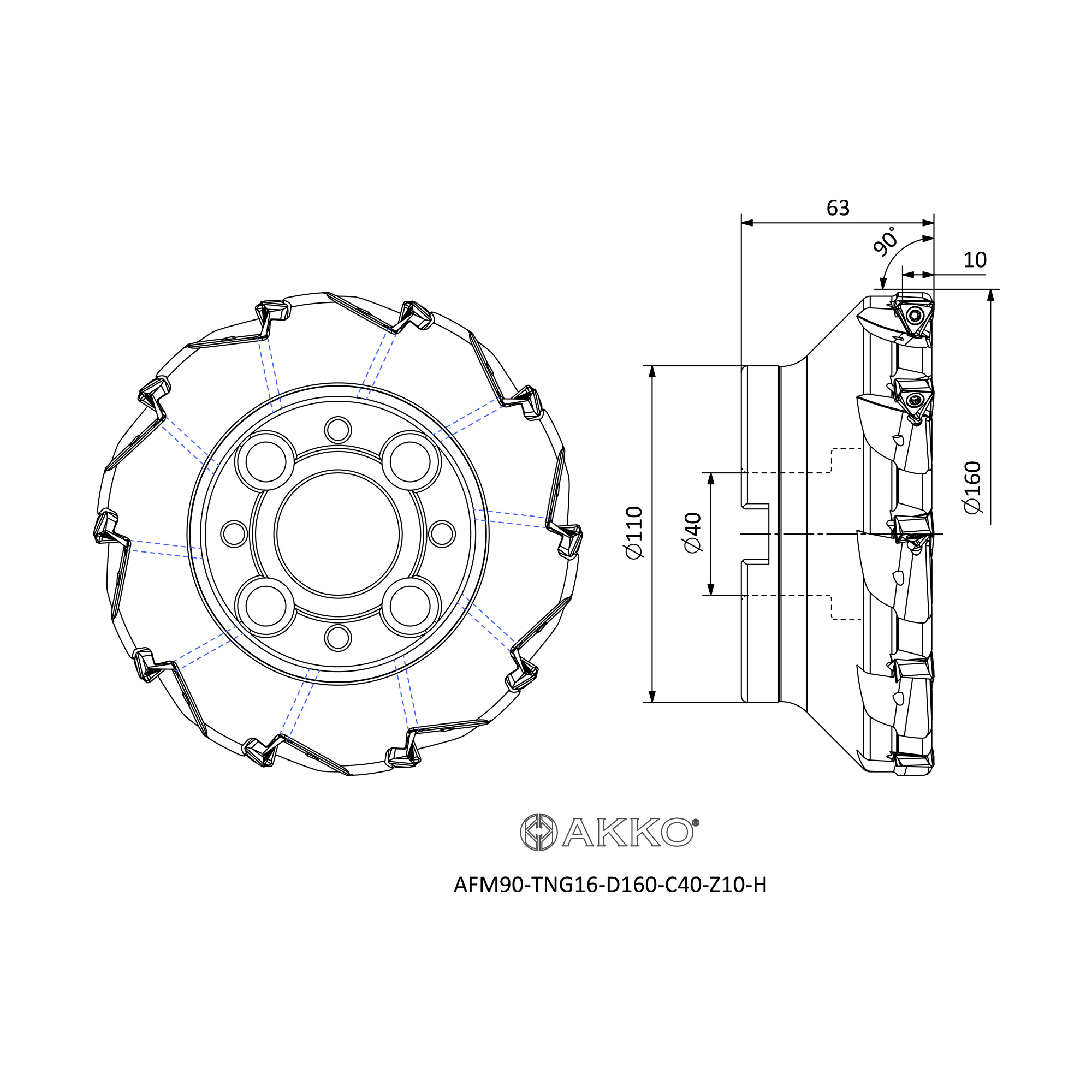 AKKO AFM90-TNG16-D160-C40-Z10-H — фото 3