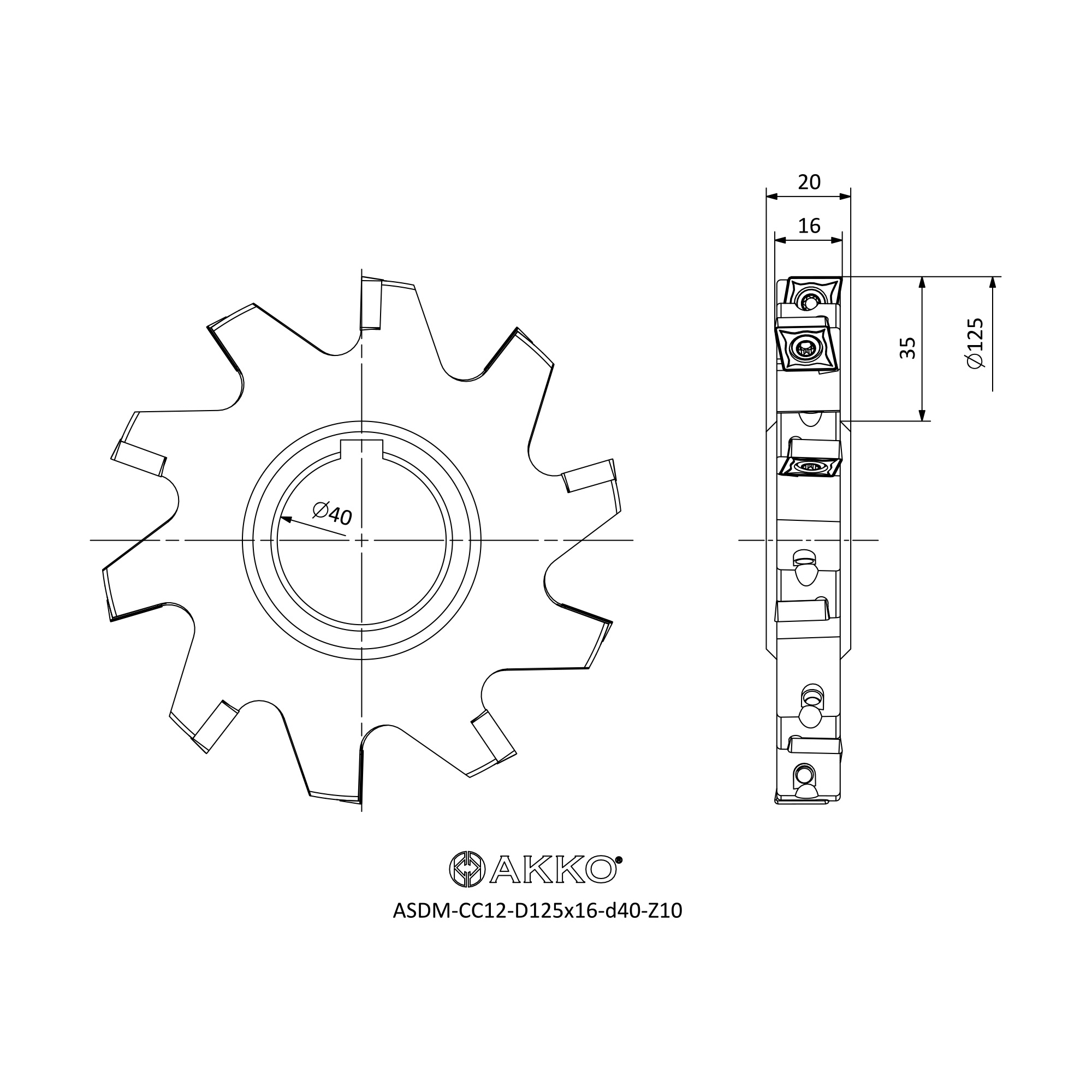AKKO ASDM-CC12-D125x16-d40-Z10 — фото 3