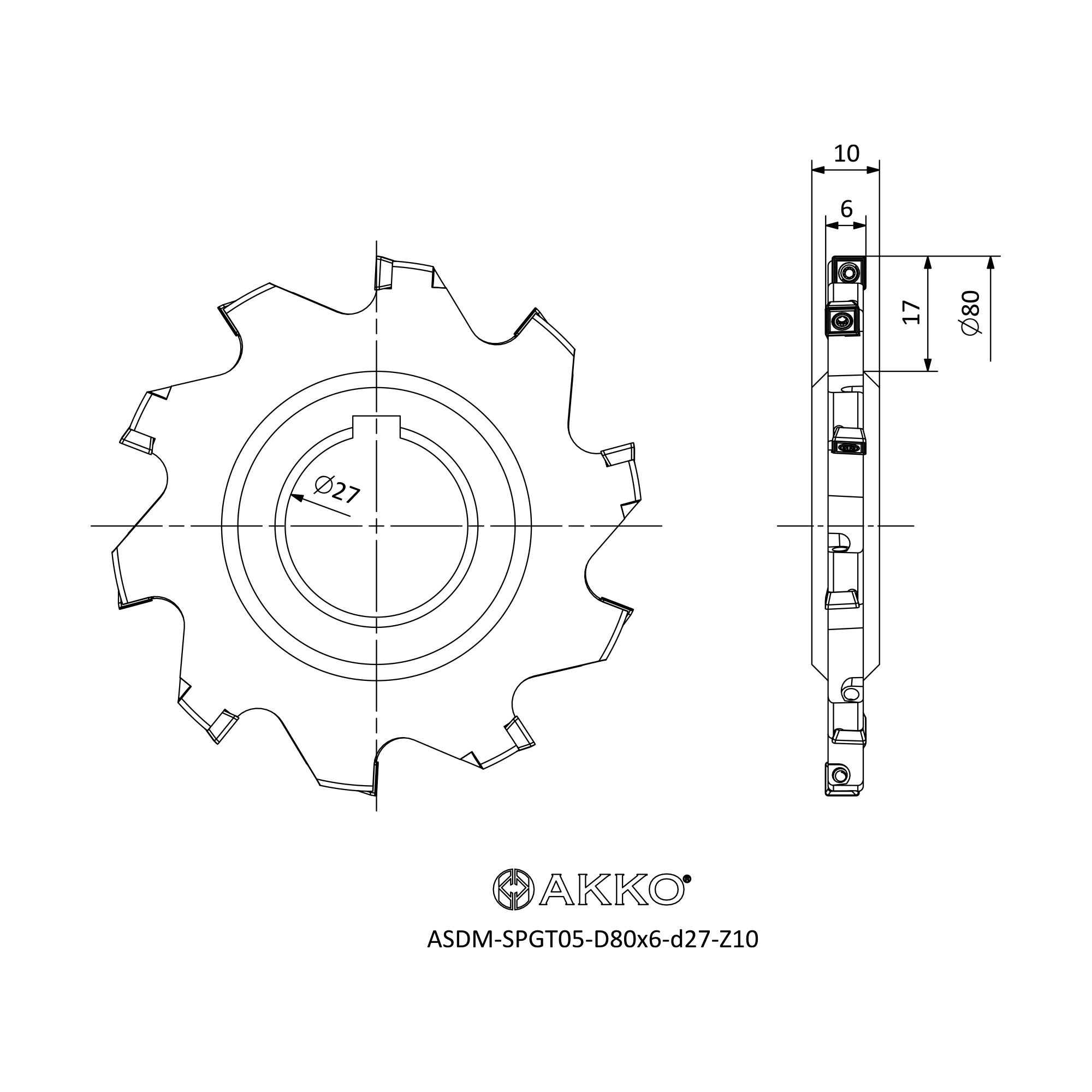 AKKO ASDM-SPGT05-D80x6-d27-Z10 — фото 3
