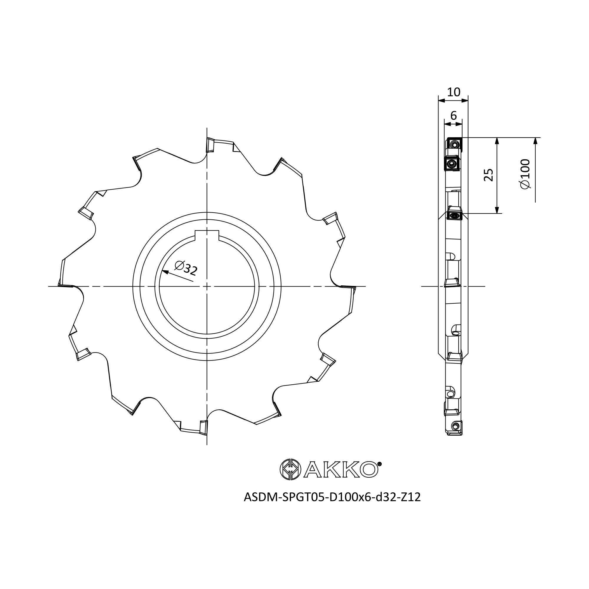AKKO ASDM-SPGT05-D100x6-d32-Z12 — фото 3
