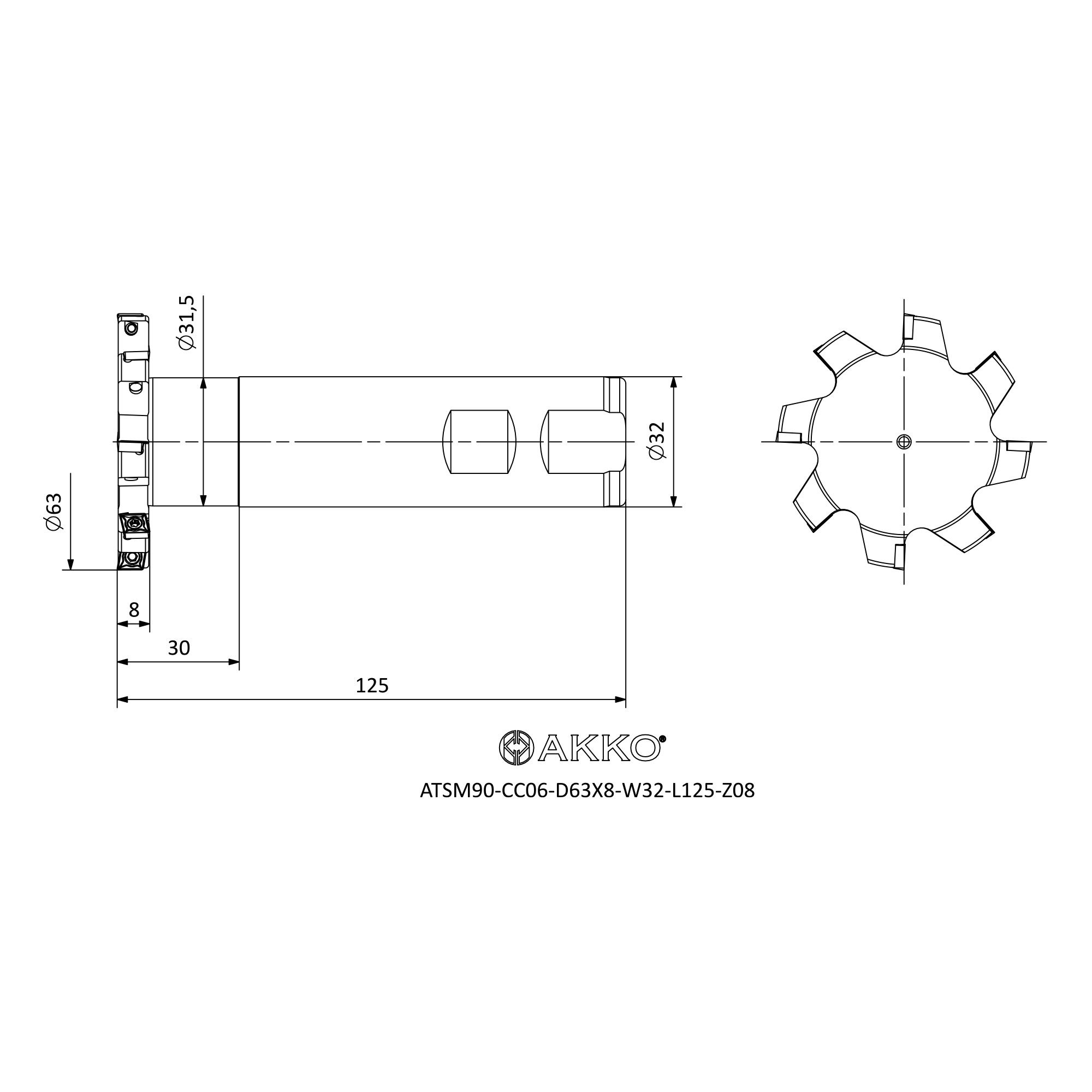 AKKO ATSM90-CC06-D63x8-W32-L125-Z08 — фото 3
