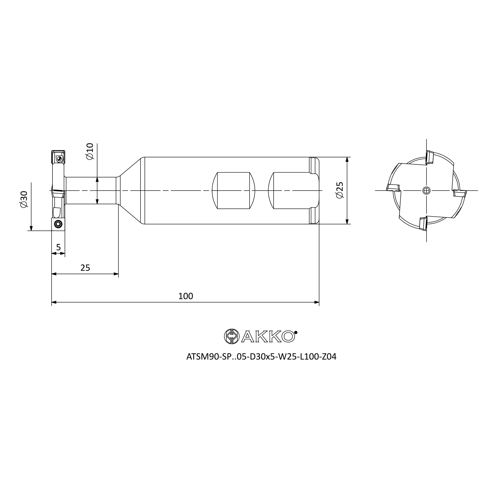 AKKO ATSM90-SP..05-D30X5-W25-L100-Z04 — фото 3