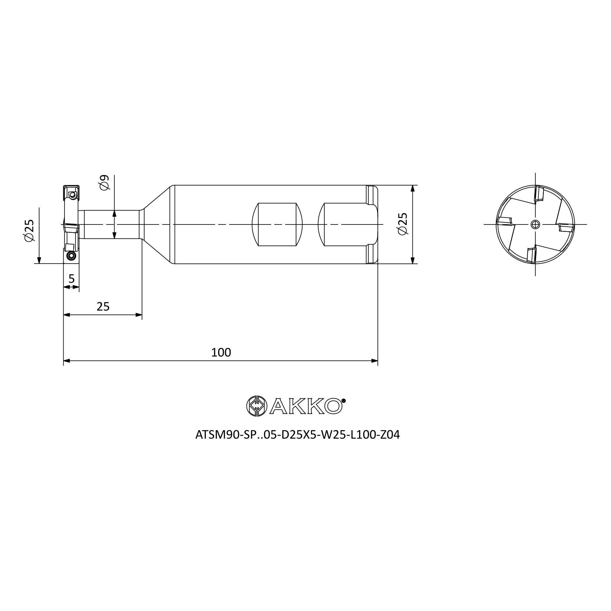 AKKO ATSM90-SP..05-D25X5-W25-L100-Z04 — фото 3