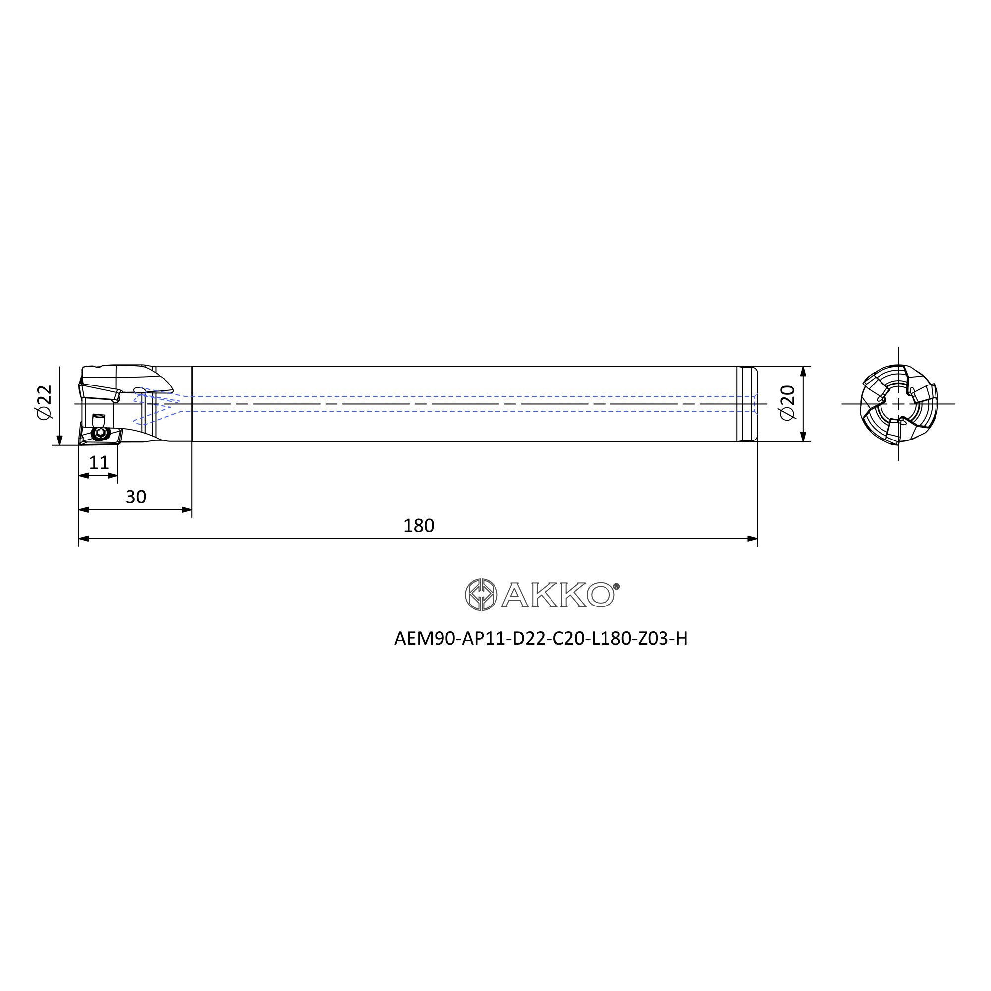 AKKO AEM90-AP11-D22-C20-L180-Z03-H — фото 3