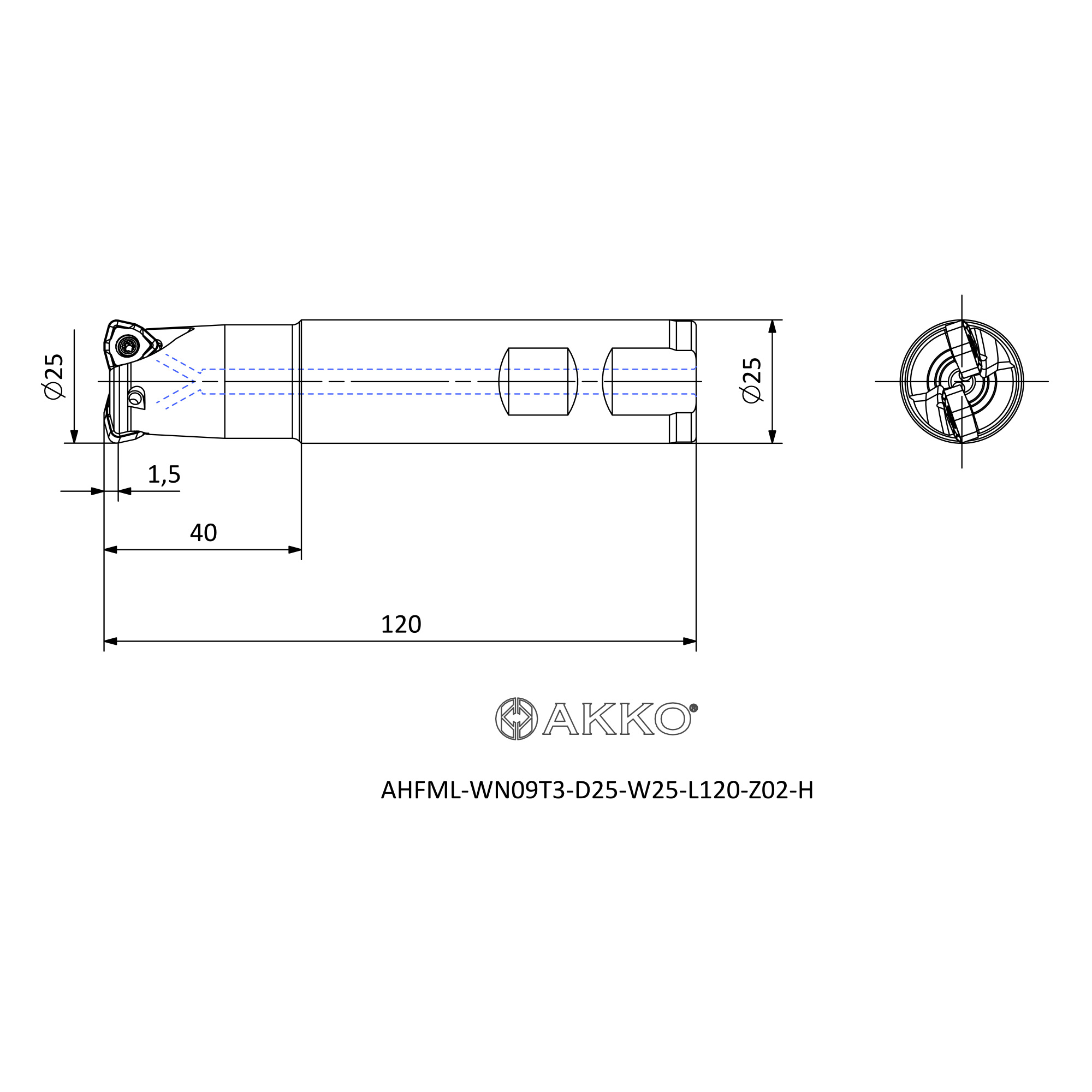 AKKO AHFML-WN09T3-D25-W25-L120-Z02-H — фото 3