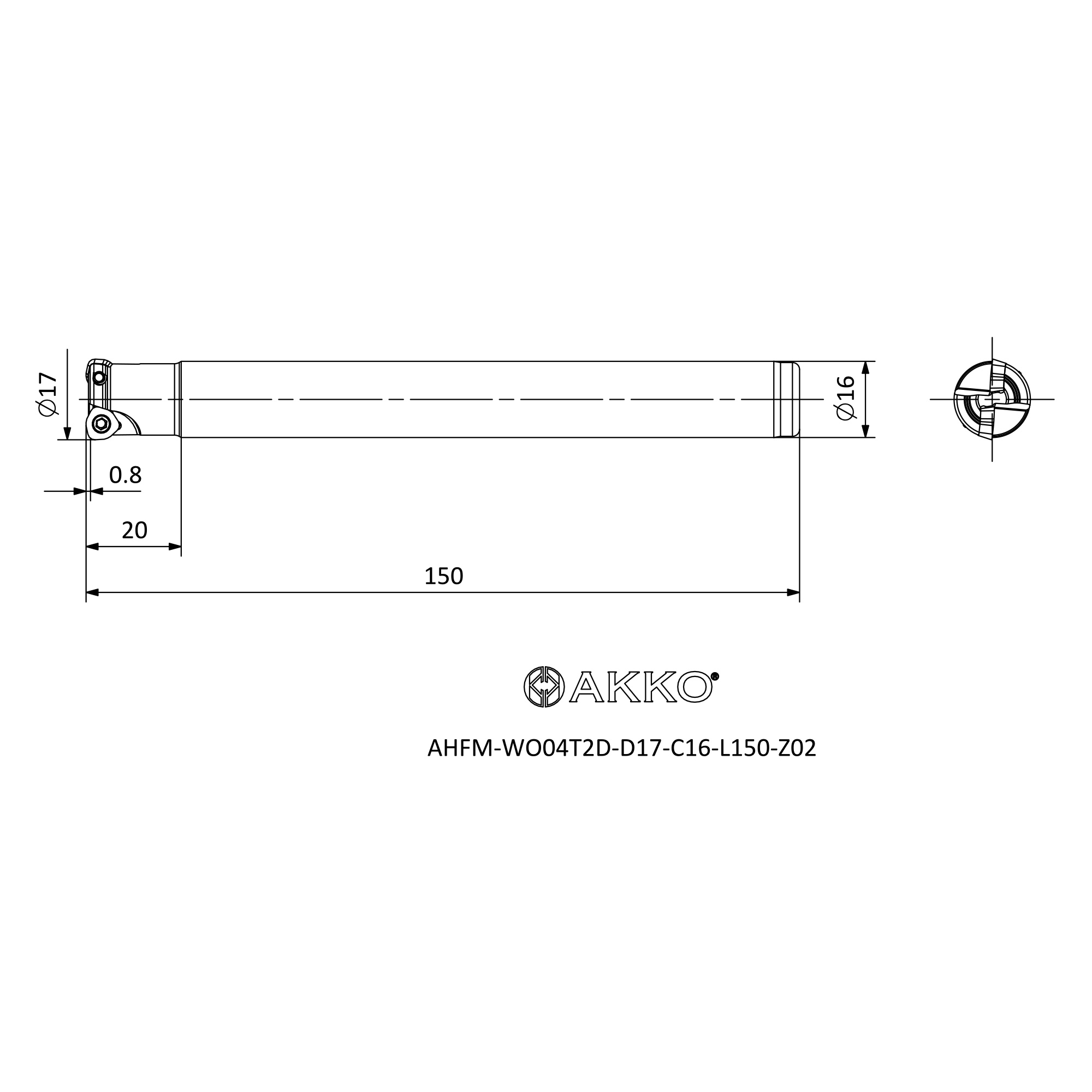 AKKO AHFM-WO04T2D-D17-C16-L150-Z02 — фото 3