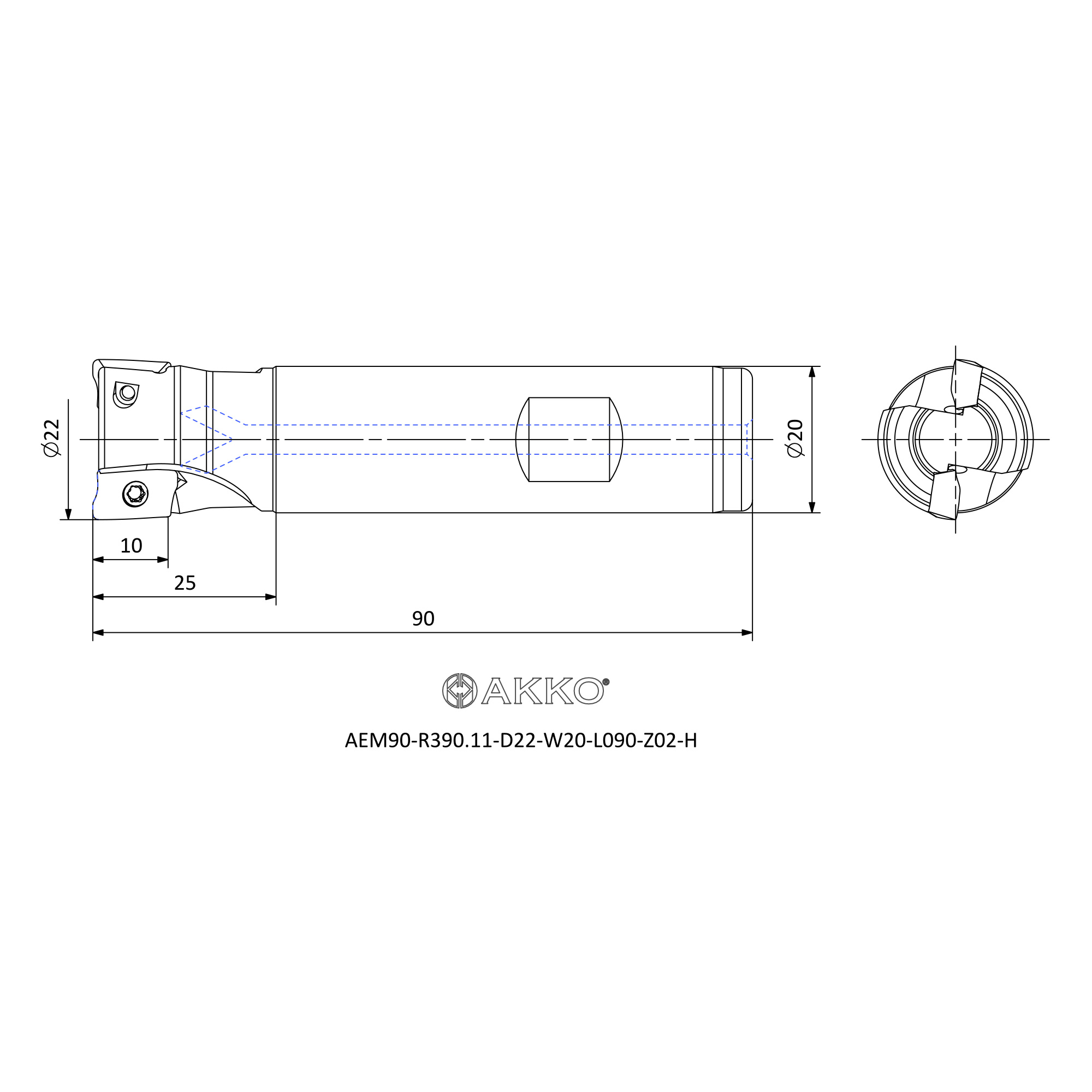 AKKO AEM90-R390.11-D22-W20-L090-Z02-H