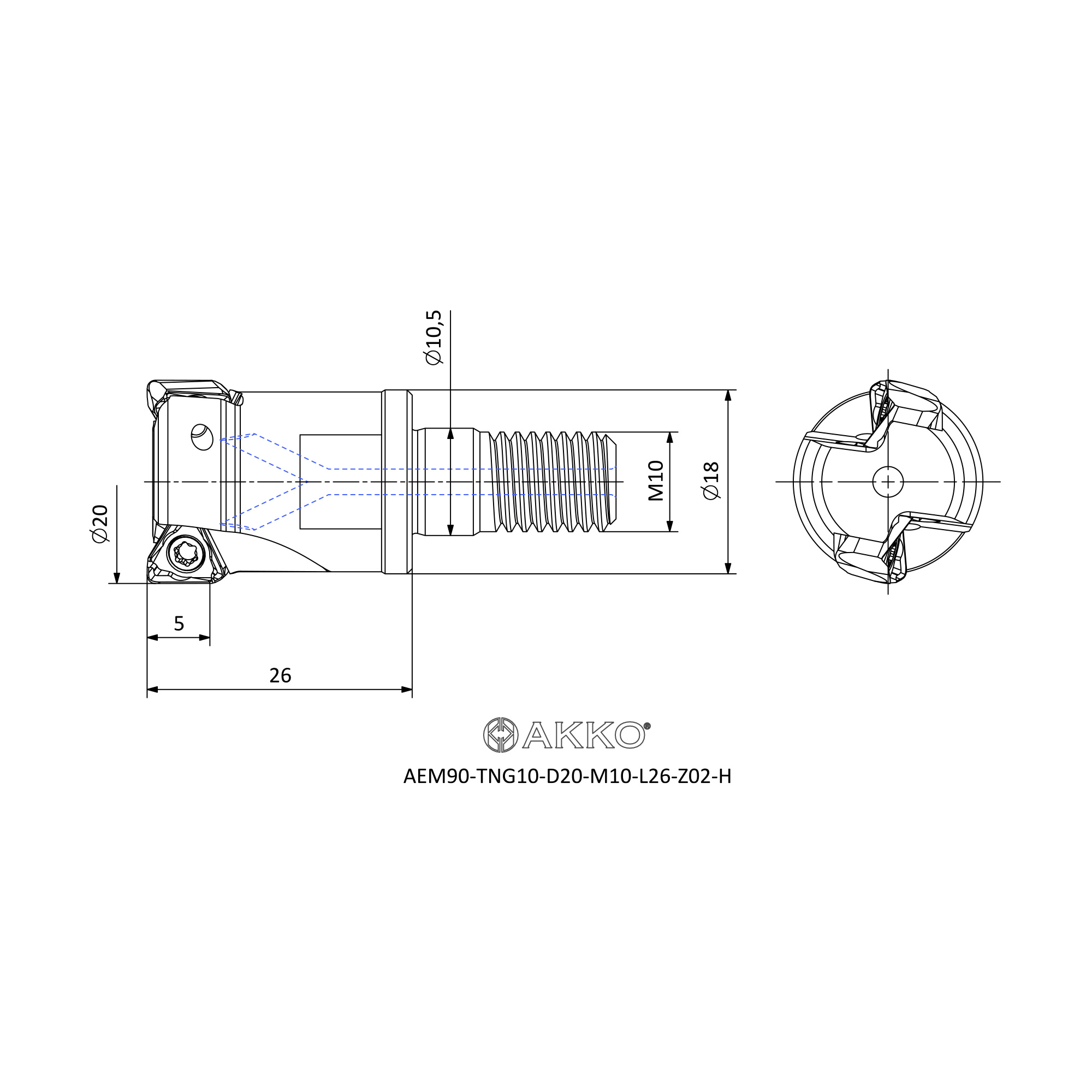 AKKO AEM90-TNG10-D20-M10-L26-Z02-H — фото 3