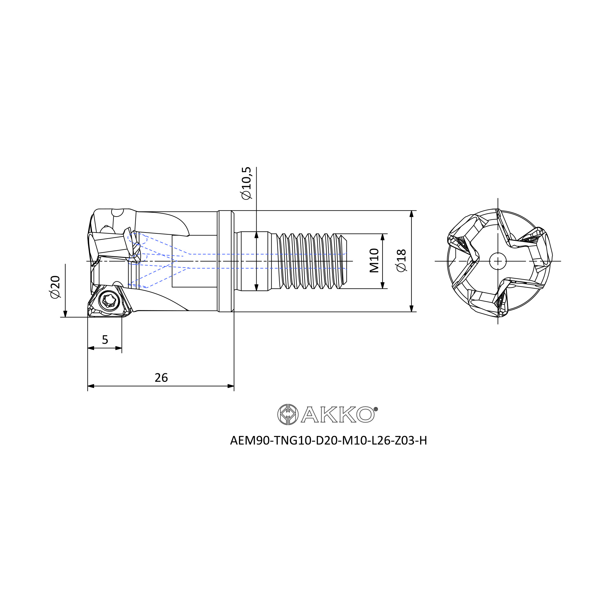 AKKO AEM90-TNG10-D20-M10-L26-Z03-H — фото 3