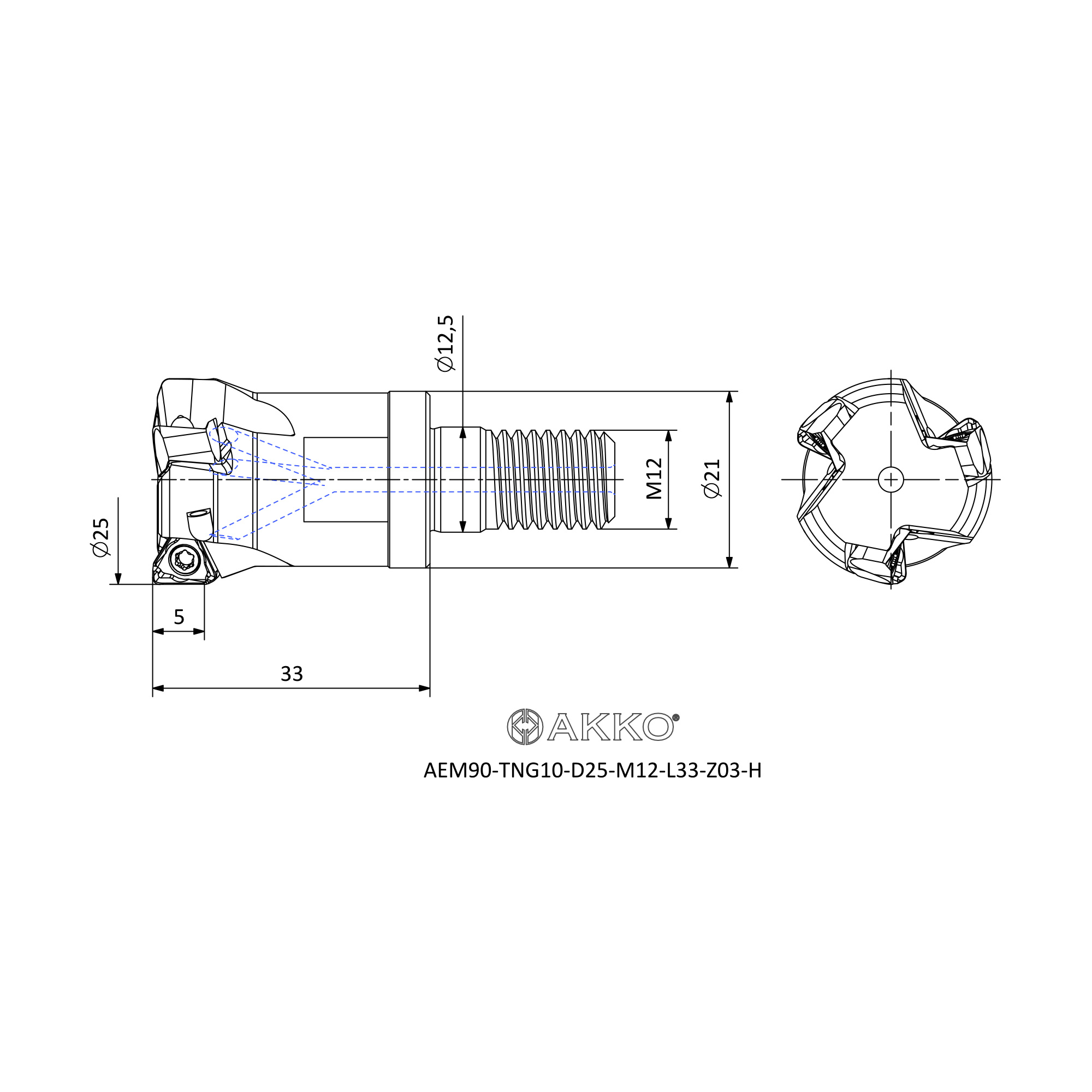 AKKO AEM90-TNG10-D25-M12-L33-Z03-H — фото 3