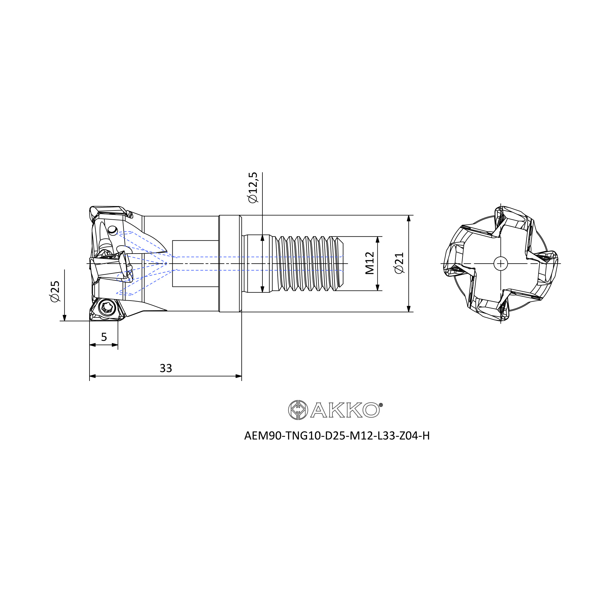 AKKO AEM90-TNG10-D25-M12-L33-Z04-H — фото 3