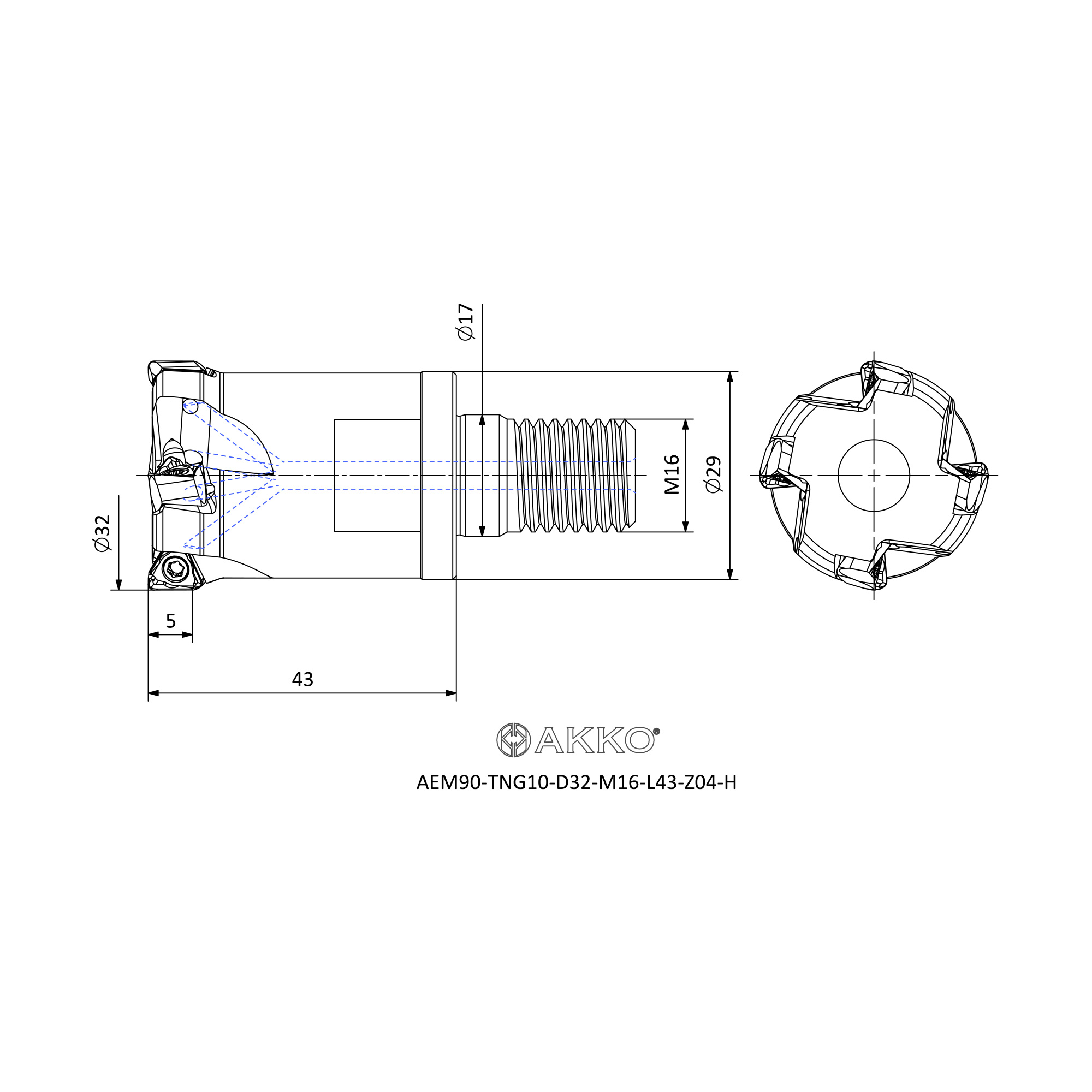 AKKO AEM90-TNG10-D32-M16-L43-Z04-H — фото 3