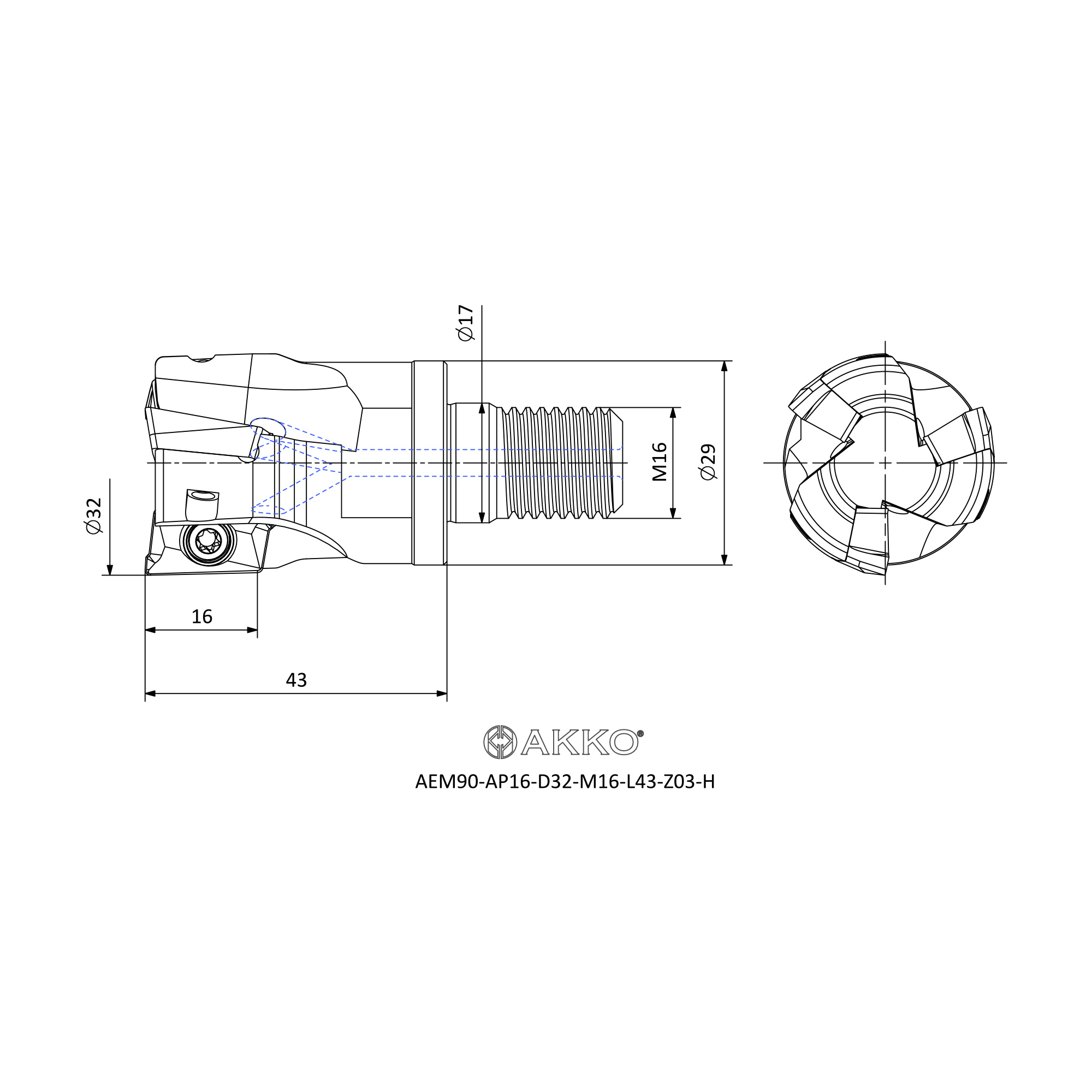 AKKO AEM90-AP16-D32-M16-L43-Z03-H — фото 3