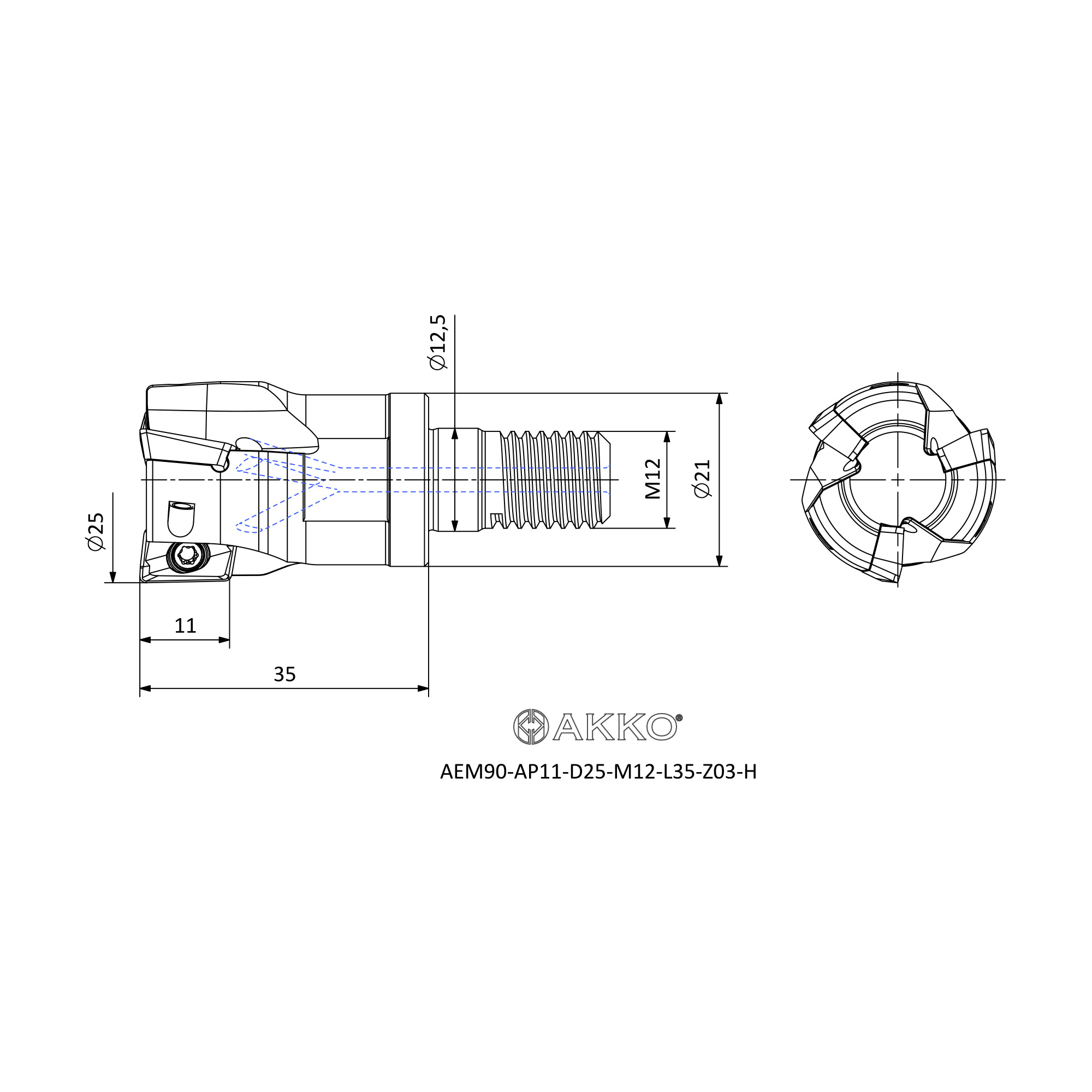 AKKO AEM90-AP11-D25-M12-L35-Z03-H — фото 3