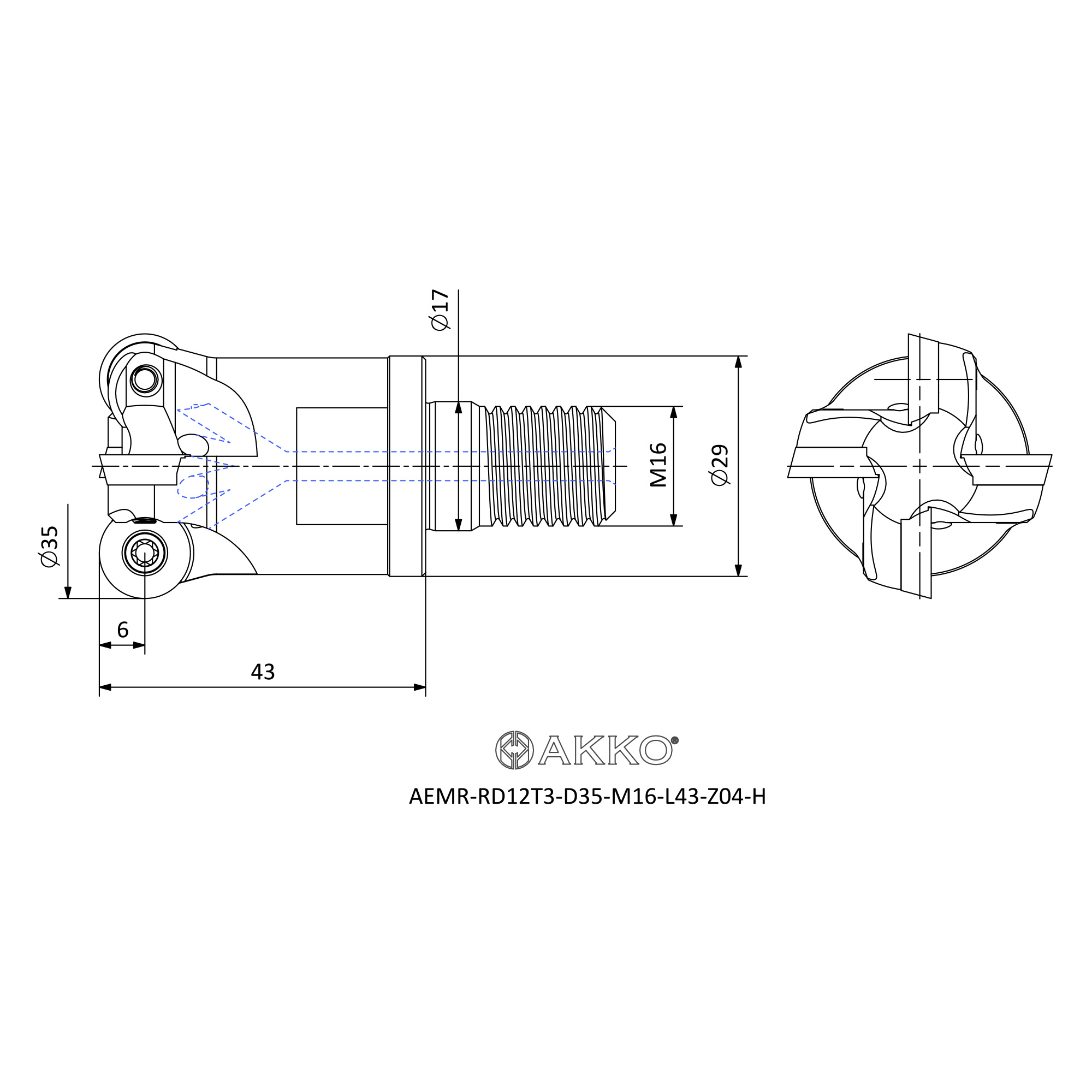 AKKO AEMR-RD12T3-D35-M16-L43-Z04-H — фото 3