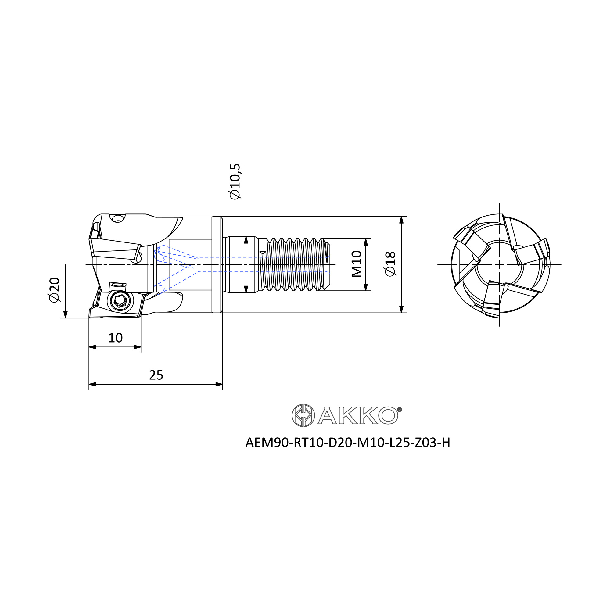 AKKO AEM90-RT10-D20-M10-L25-Z03-H — фото 3