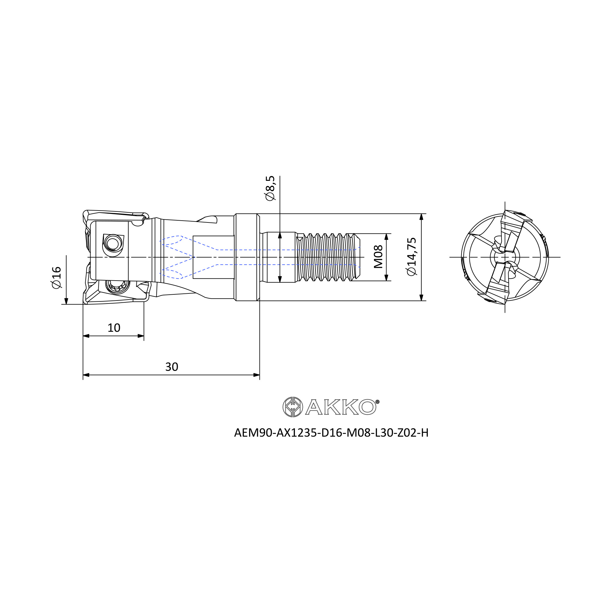 AKKO AEM90-AX1235-D16-M08-L30-Z02-H — фото 3