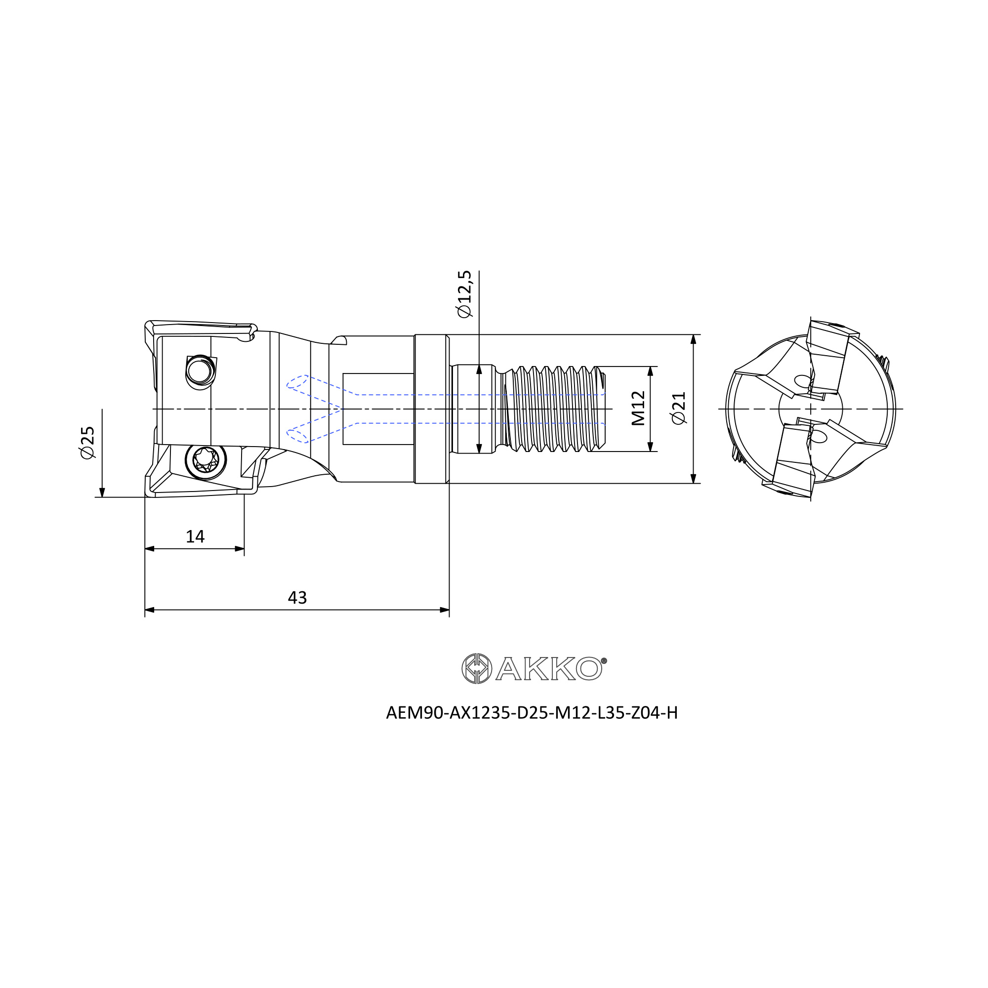 AKKO AEM90-AX1705-D25-M12-L43-Z02-H — фото 3