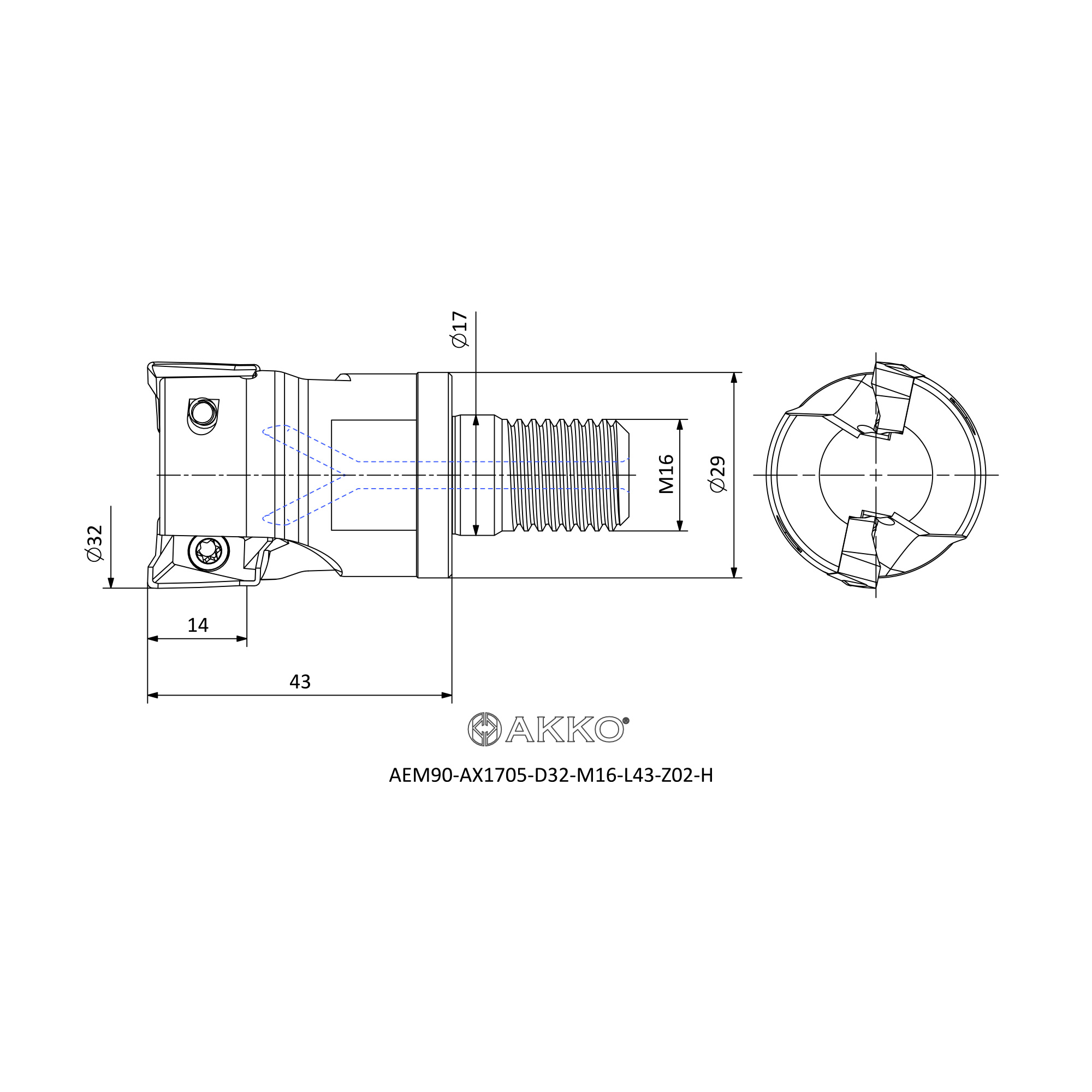 AKKO AEM90-AX1705-D32-M16-L43-Z02-H — фото 3