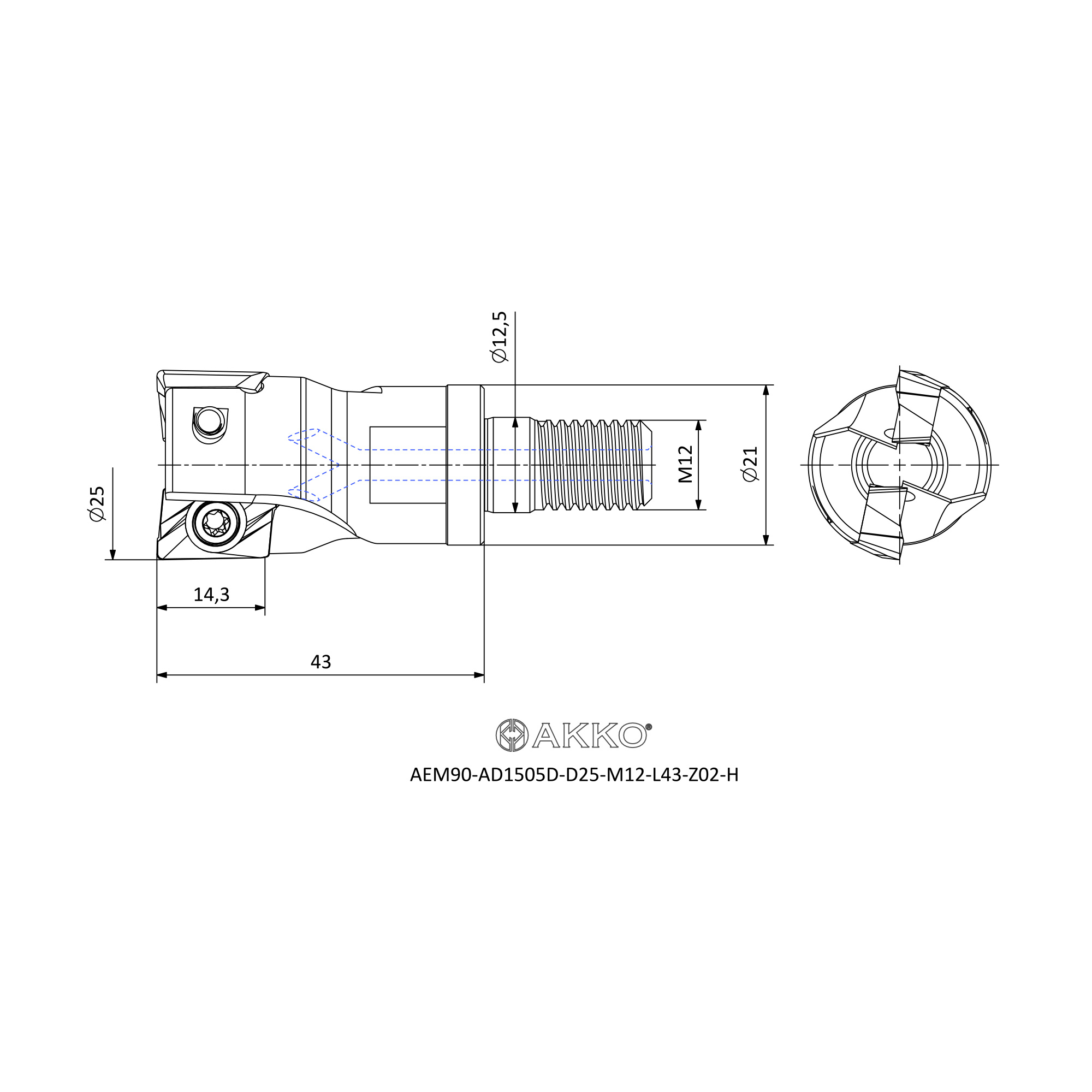 AKKO AEM90-AD1505D-D25-M12-L43-Z02-H — фото 3