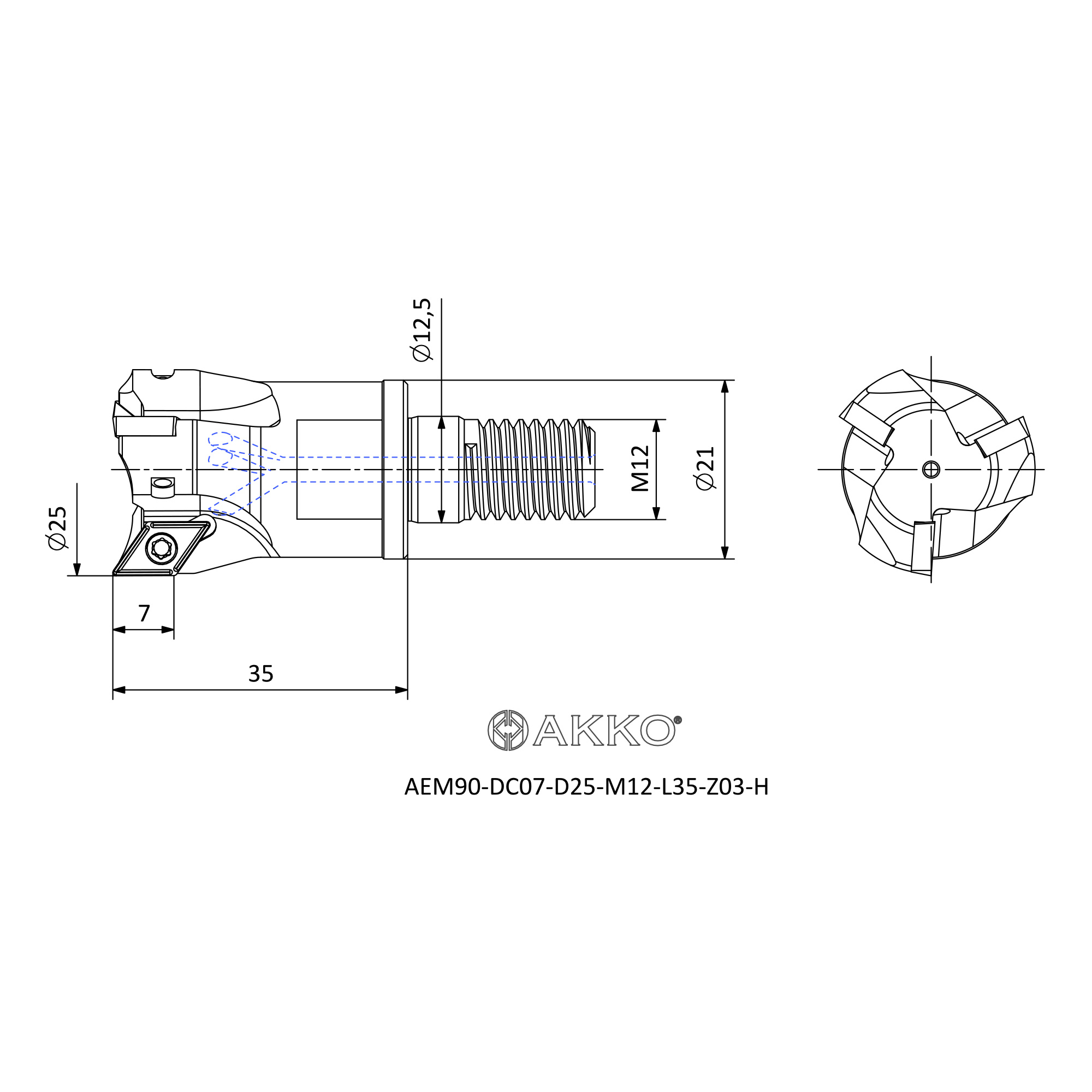 AKKO AEM90-DC07-D25-M12-L35-Z03-H — фото 3
