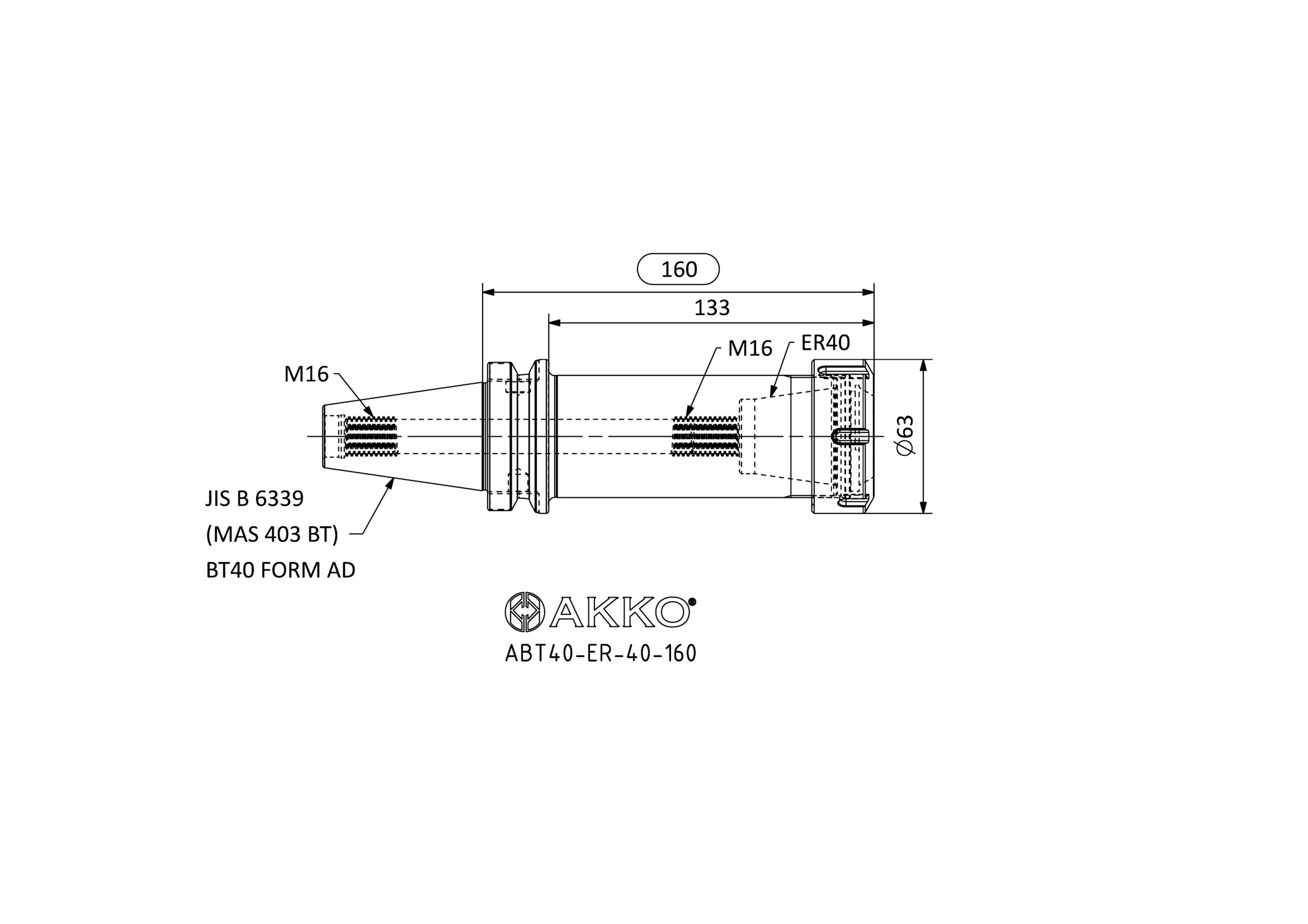 AKKO ABT40-ER-40-160 — фото 3