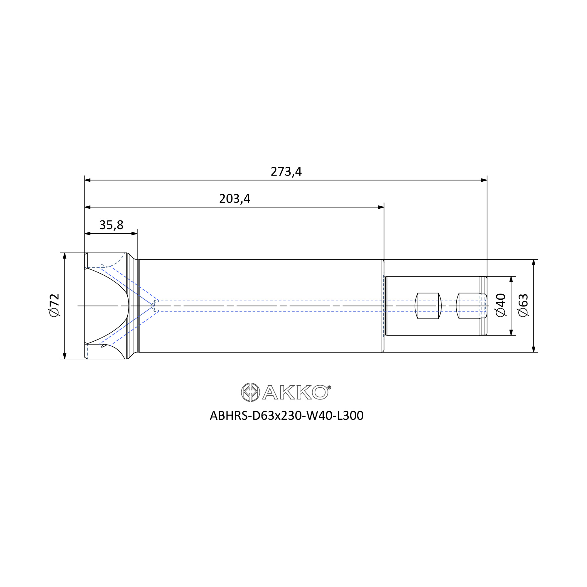 AKKO ABHRS-D63x230-W40-L300 — фото 3