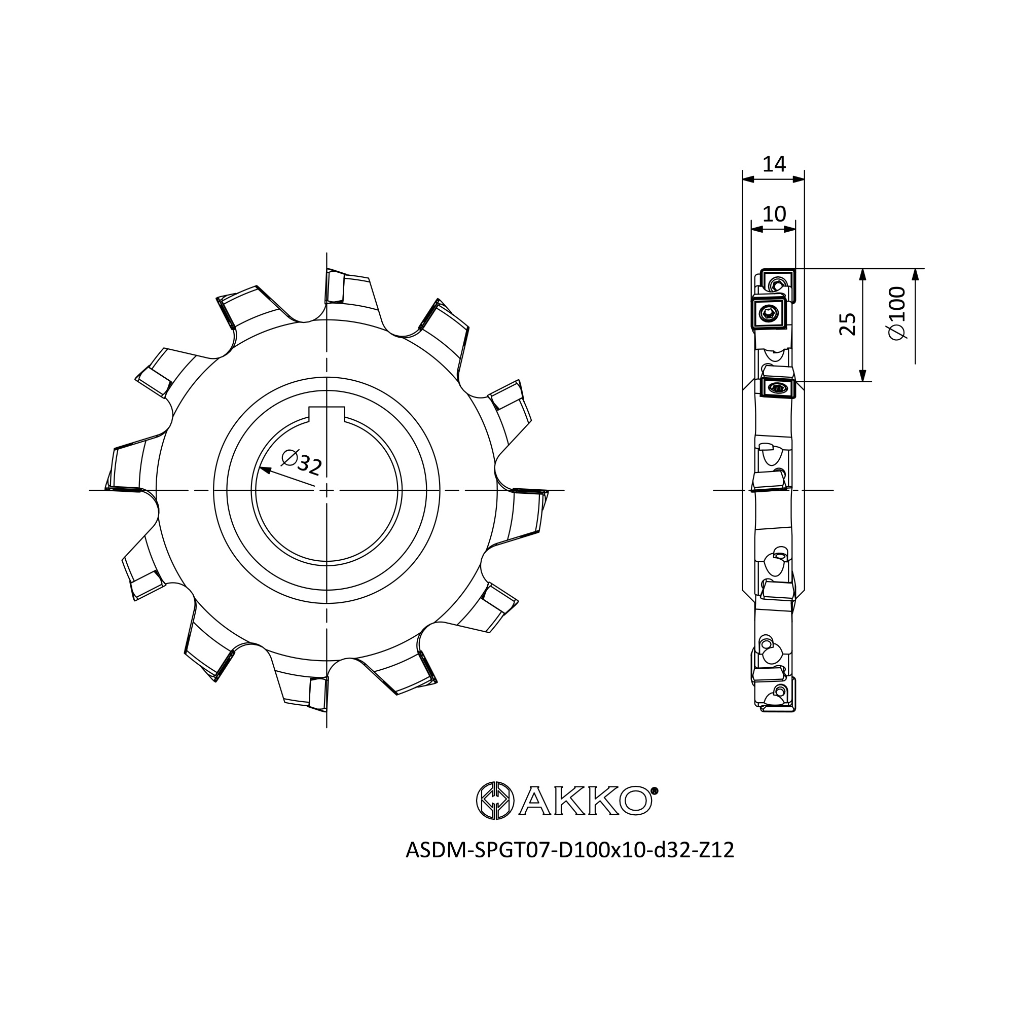 AKKO ASDM-SPGT07-D100x10-d32-Z12 — фото 3