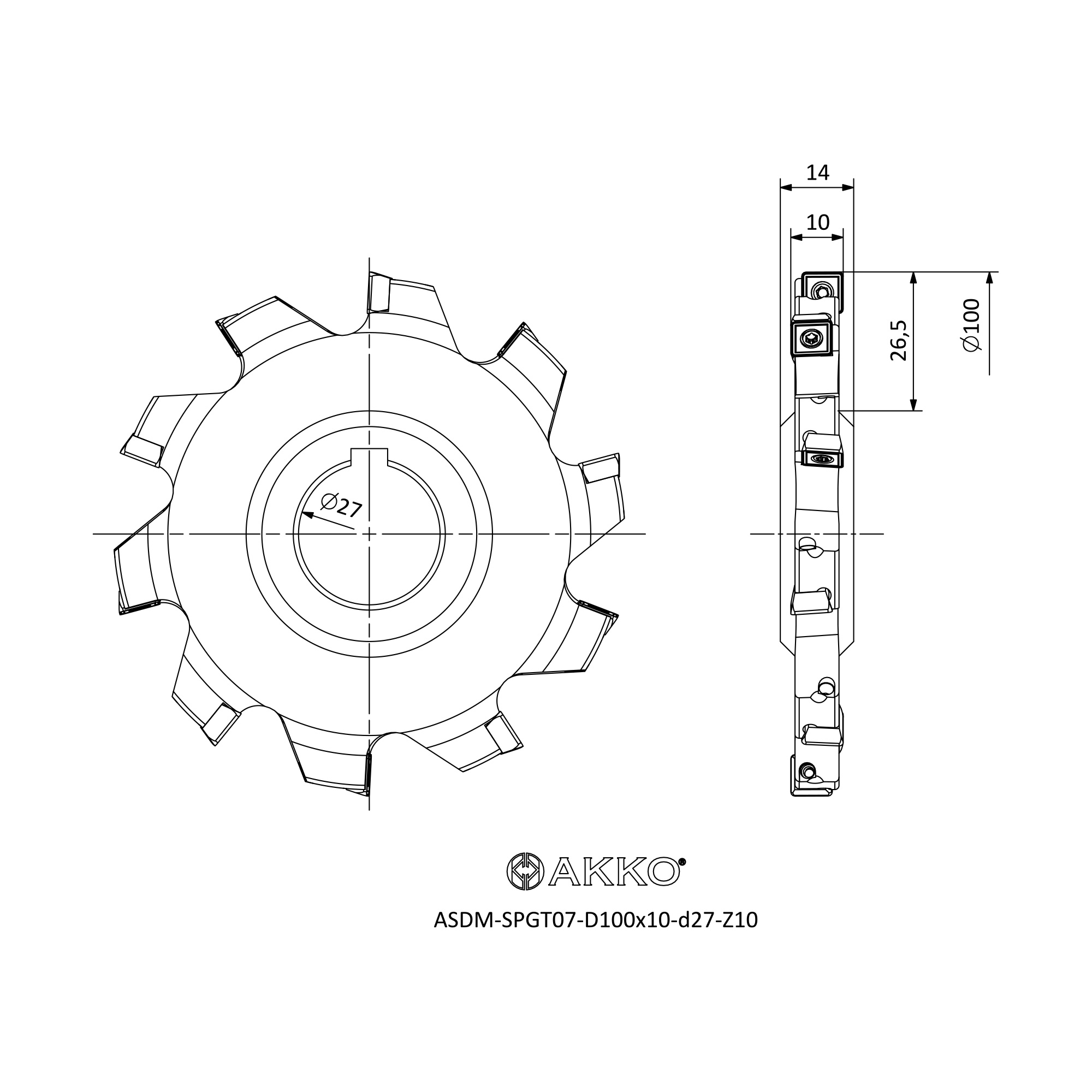 AKKO ASDM-SPGT07-D100x10-d27-Z10 — фото 3