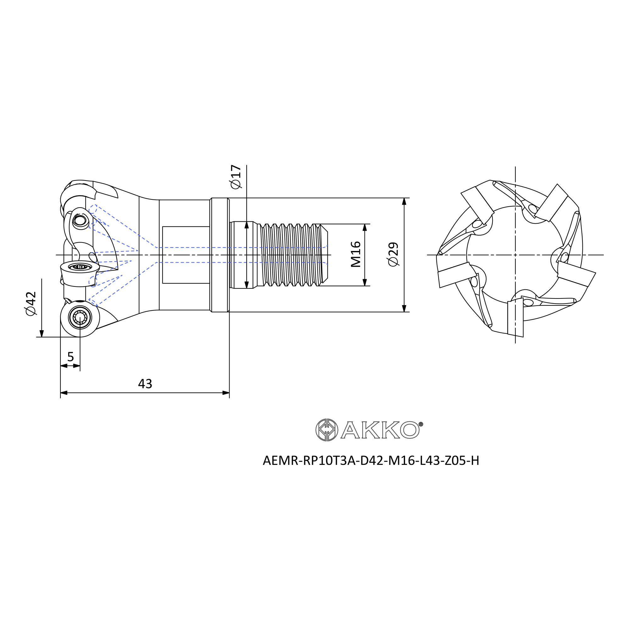 AKKO AEMR-RP10T3A-D42-M16-L43-Z05-H — фото 3