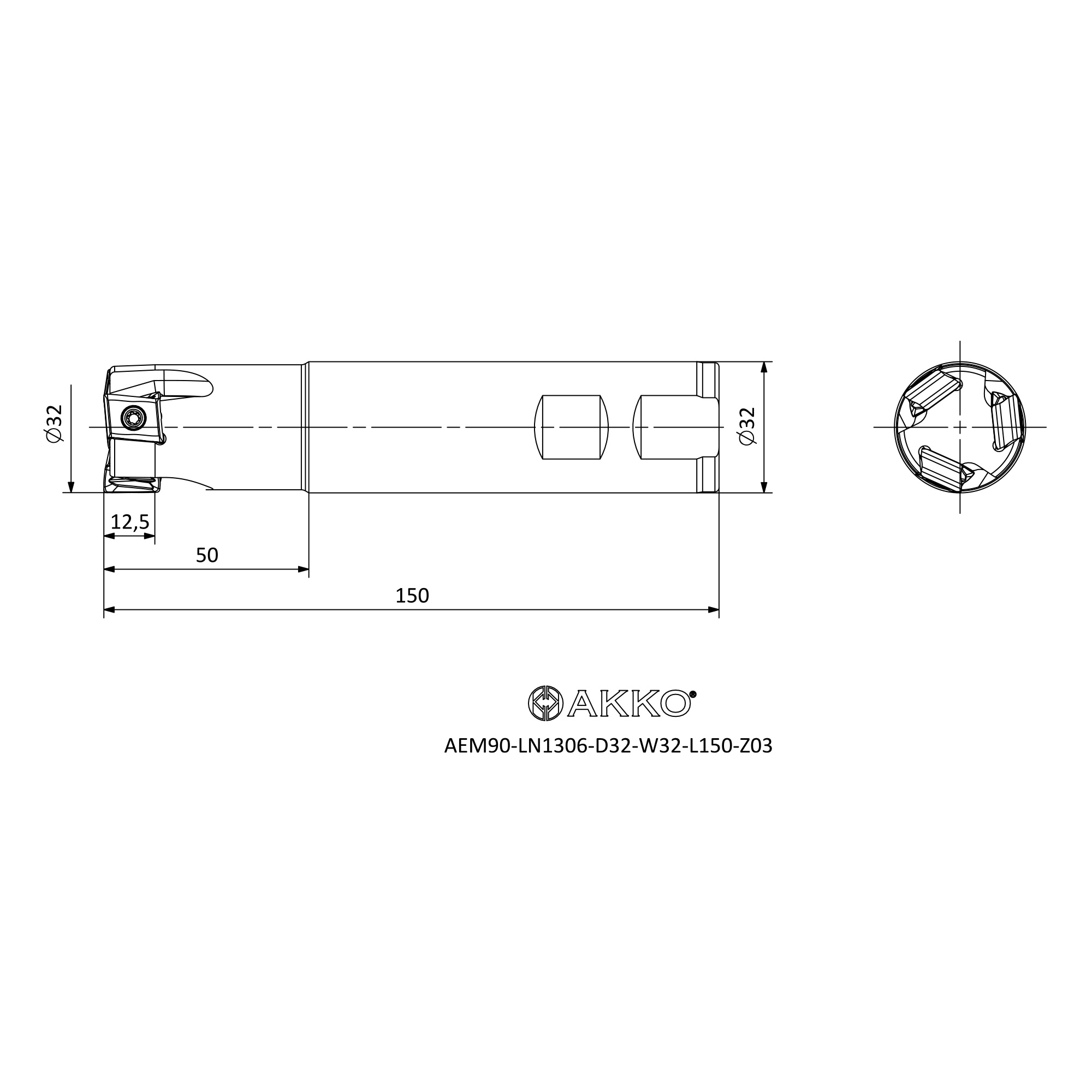AKKO AEM90-LN1306-D32-W32-L150-Z03 — фото 3