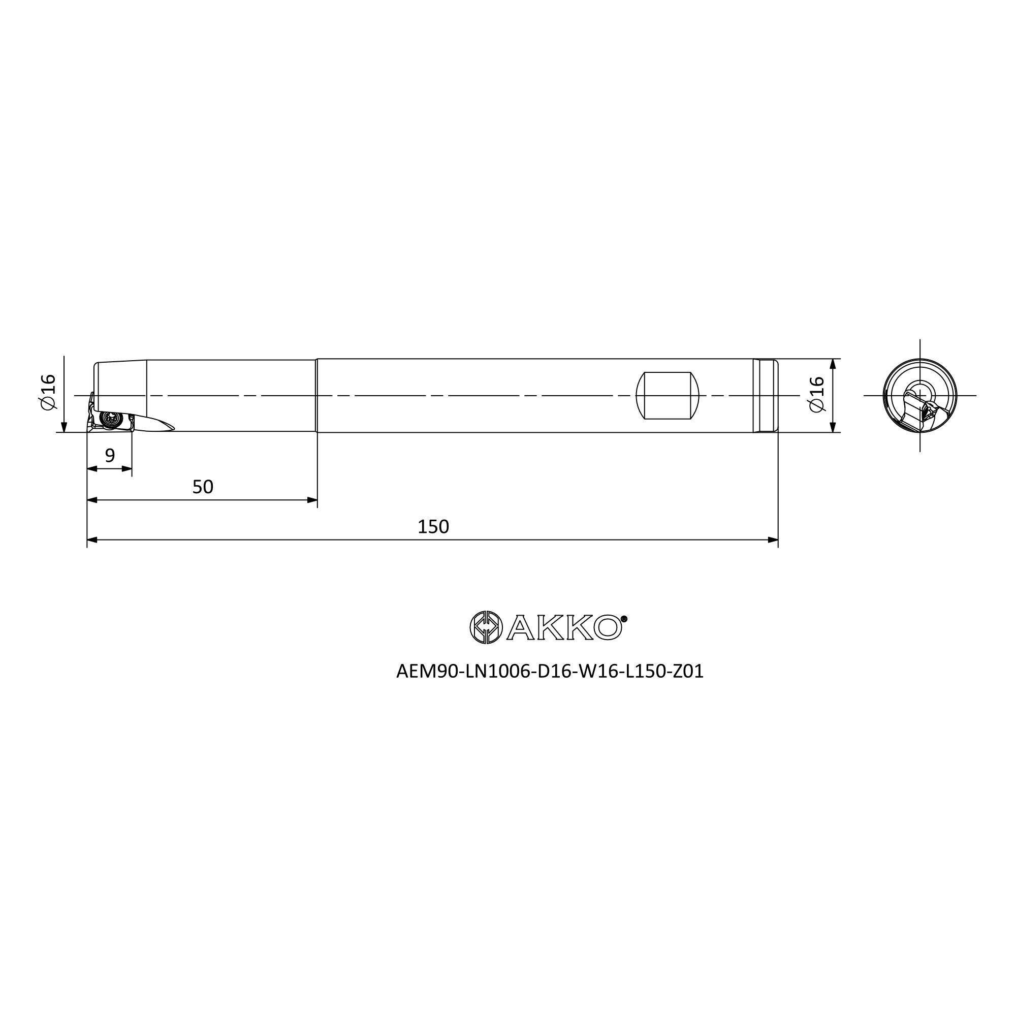 AKKO AEM90-LN1006-D16-W16-L150-Z01 — фото 3