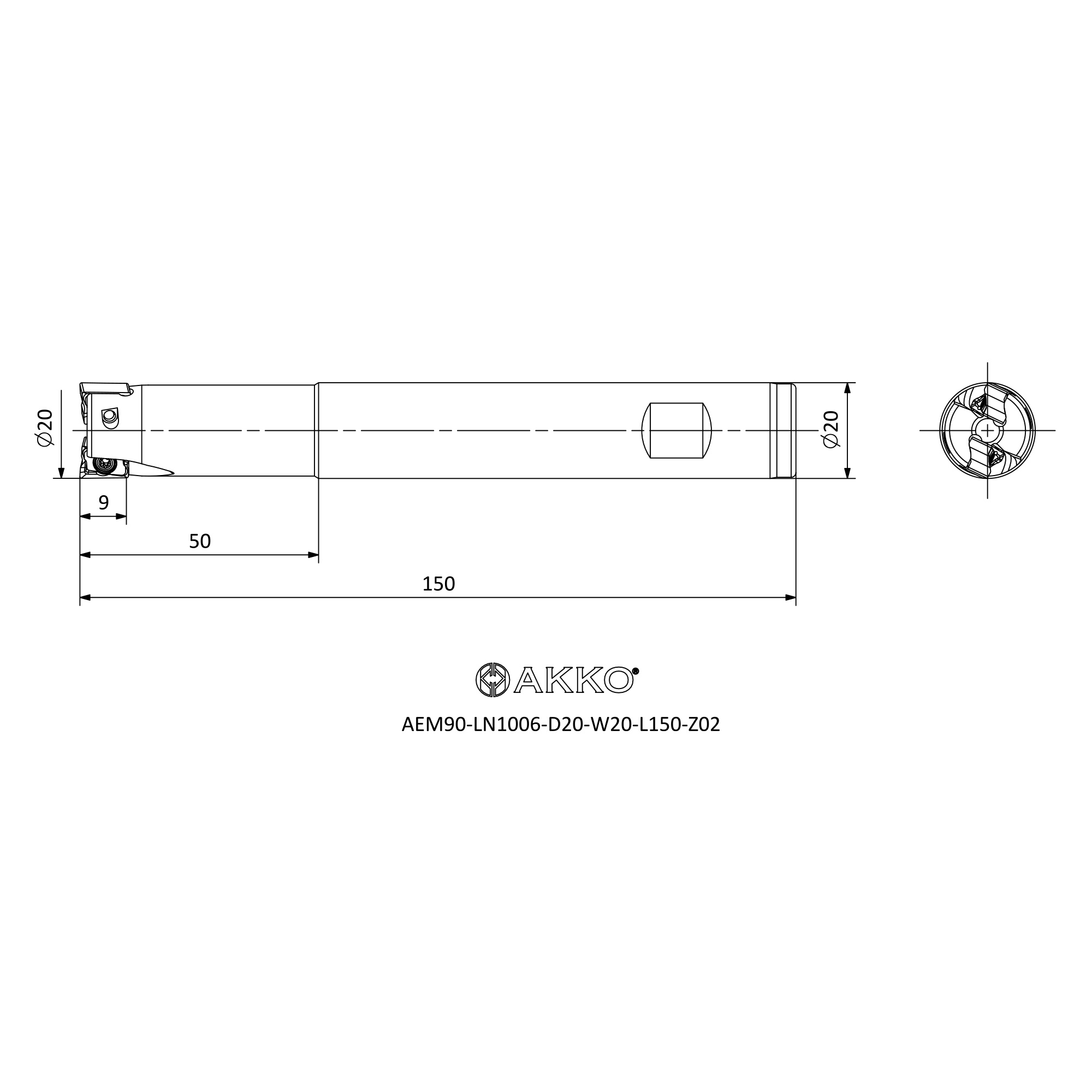 AKKO AEM90-LN1006-D20-W20-L150-Z02 — фото 3